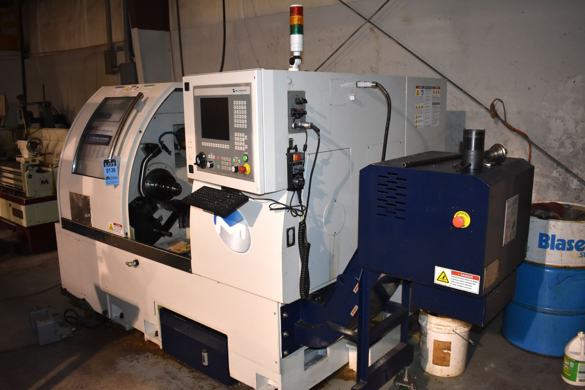 MILLTRONICS MODEL SL10 CNC TURNING CENTER; S/N 13003, COLLET CHUCK, TOOL PROBE, 12-POSITION - Image 3 of 7