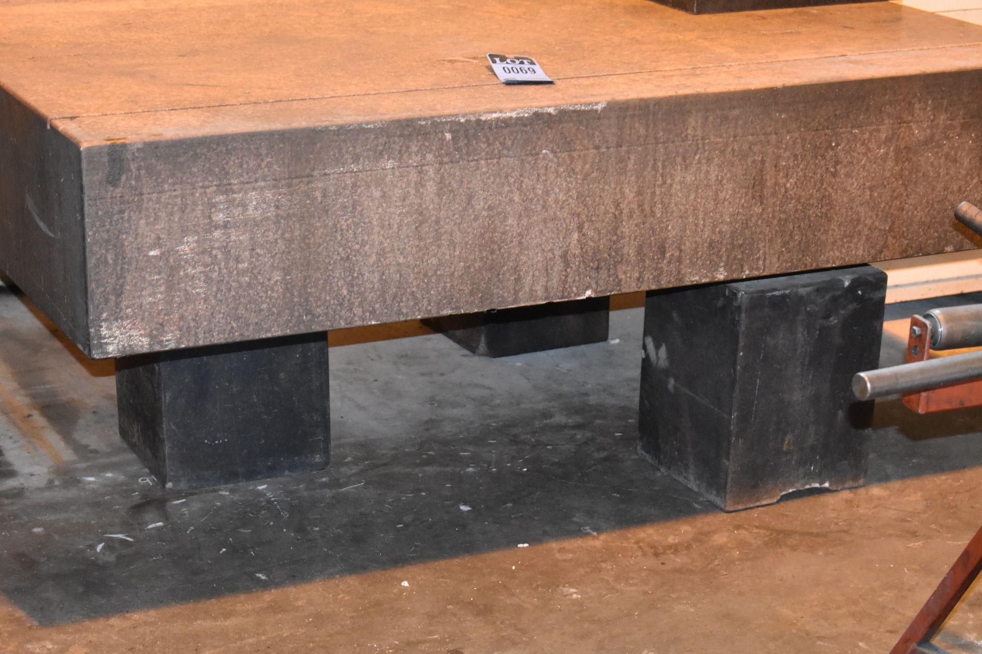 63" X 69" X 12" GRANITE TABLE WITH LEGS - Image 2 of 2