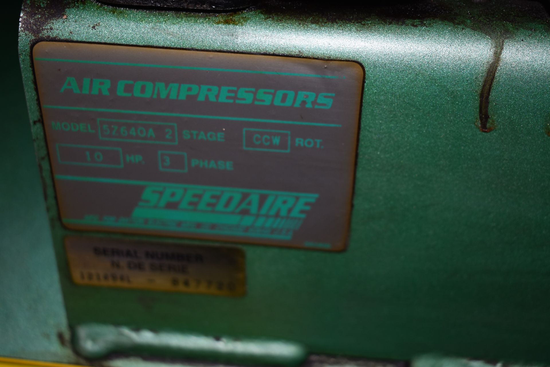 10 HP SPEEDAIRE AIR COMPRESSOR - Image 3 of 3