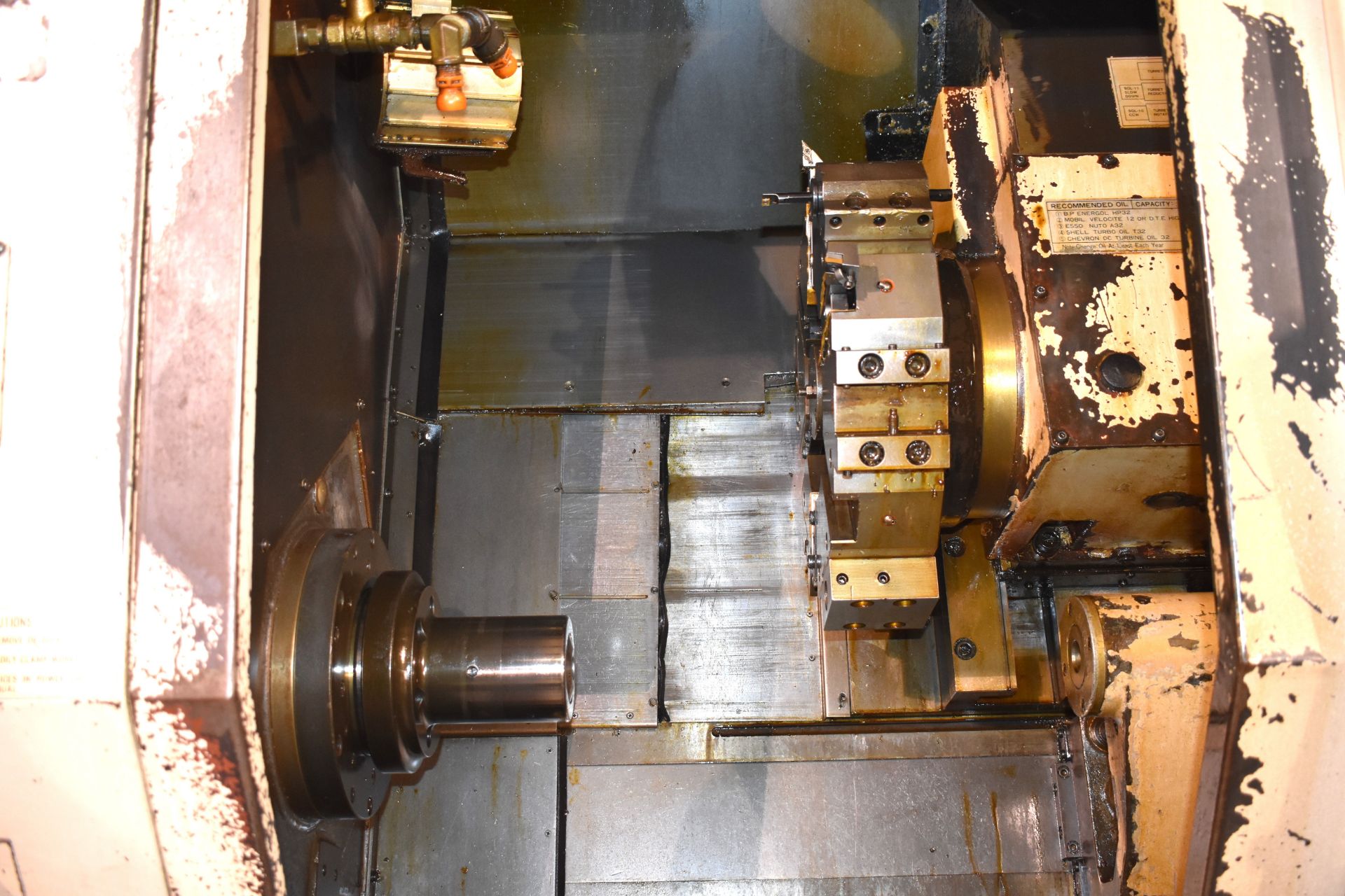 YAM MODEL CK-1A CNC TURNING CENTER; FANUC O-T CONTROL, COLLET CHUCK, 6" 3-JAW CHUCK, TAILSTOCK, CHIP - Image 3 of 5