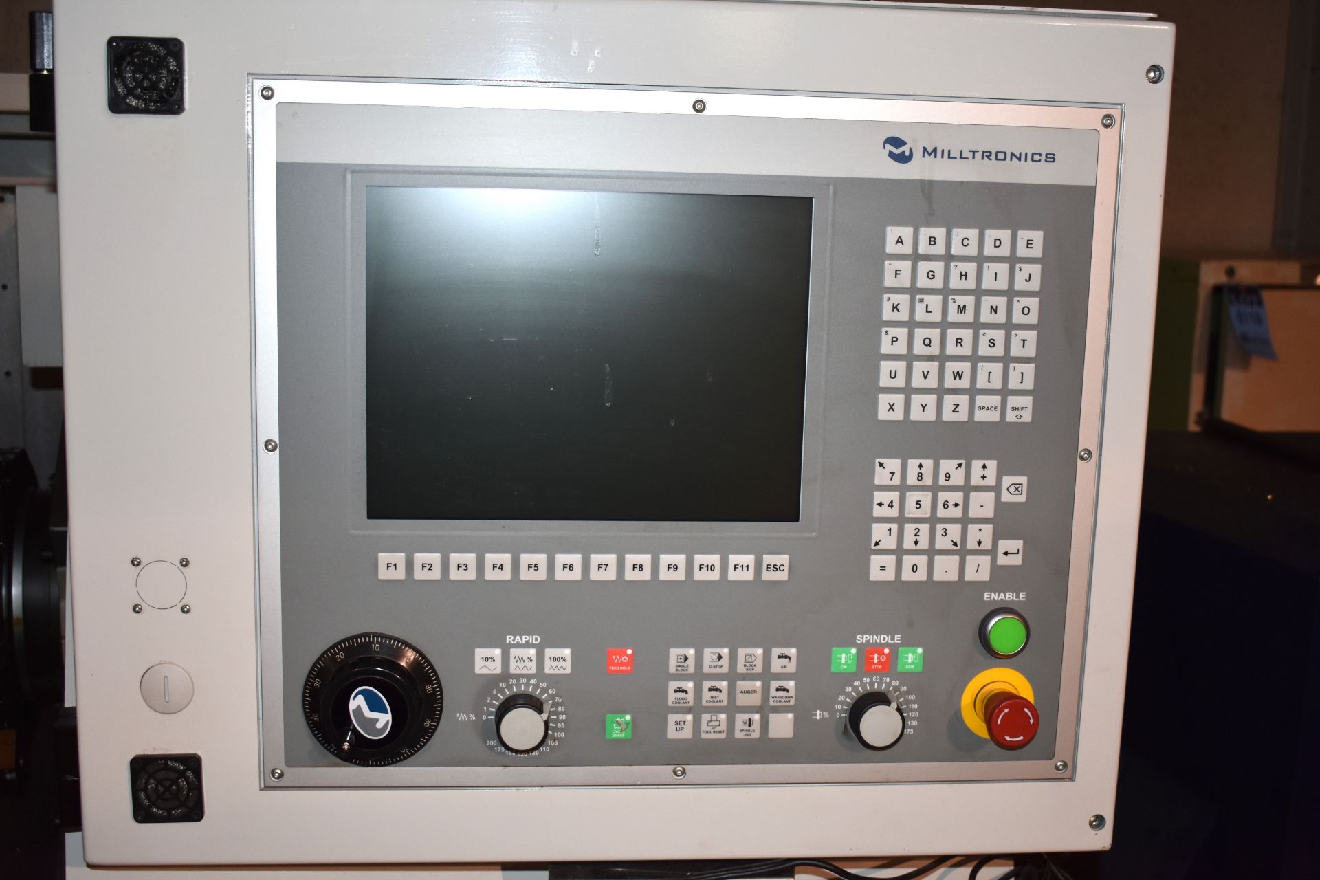 MILLTRONICS MODEL SL10 CNC TURNING CENTER; S/N 13003, COLLET CHUCK, TOOL PROBE, 12-POSITION - Image 4 of 7