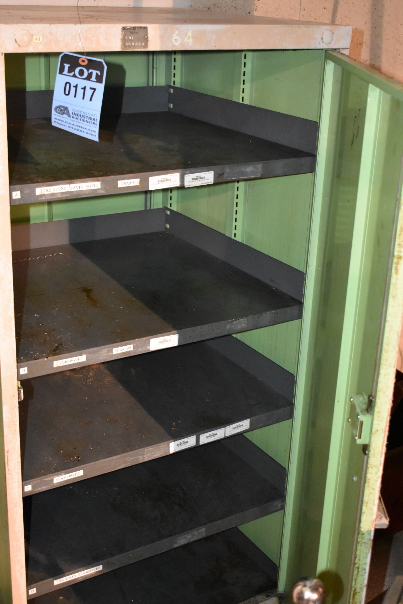 28" X 30" X 59" 4-SHELF CABINET, NO CONTENTS - Image 2 of 2