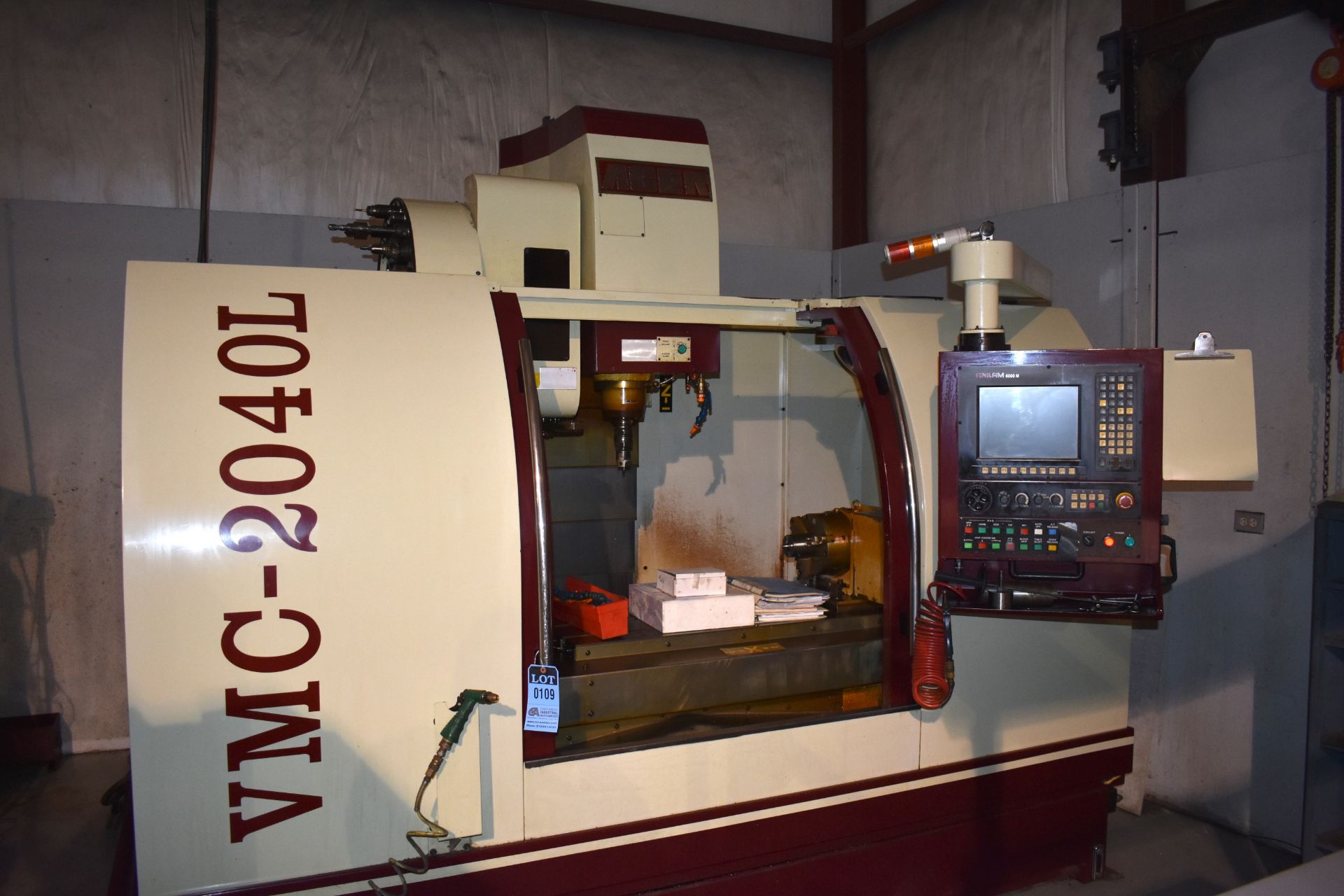 ACER MODEL VMC-2040L CNC VERTICAL MACHINING CENTER; S/N 13060190, 24-POSITION ATC, ANILAM 6000 - Image 2 of 6