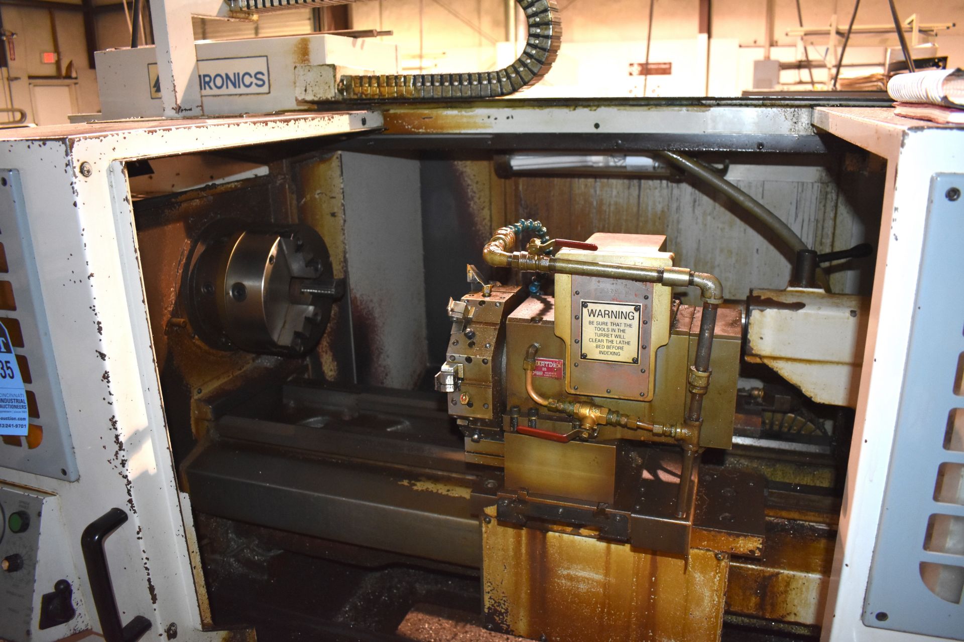 MILLTRONICS MODEL ML20 CNC TURNING CENTER; S/N 5932, CENTURION 6 CONTROL, 10" 3-JAW CHUCK, 12" 4-JAW - Image 2 of 8