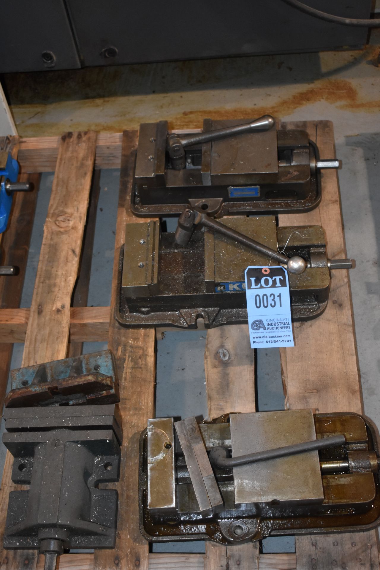 (3) 6" KURT VISES AND (1) 8" NO BRAND VISE - Image 2 of 2