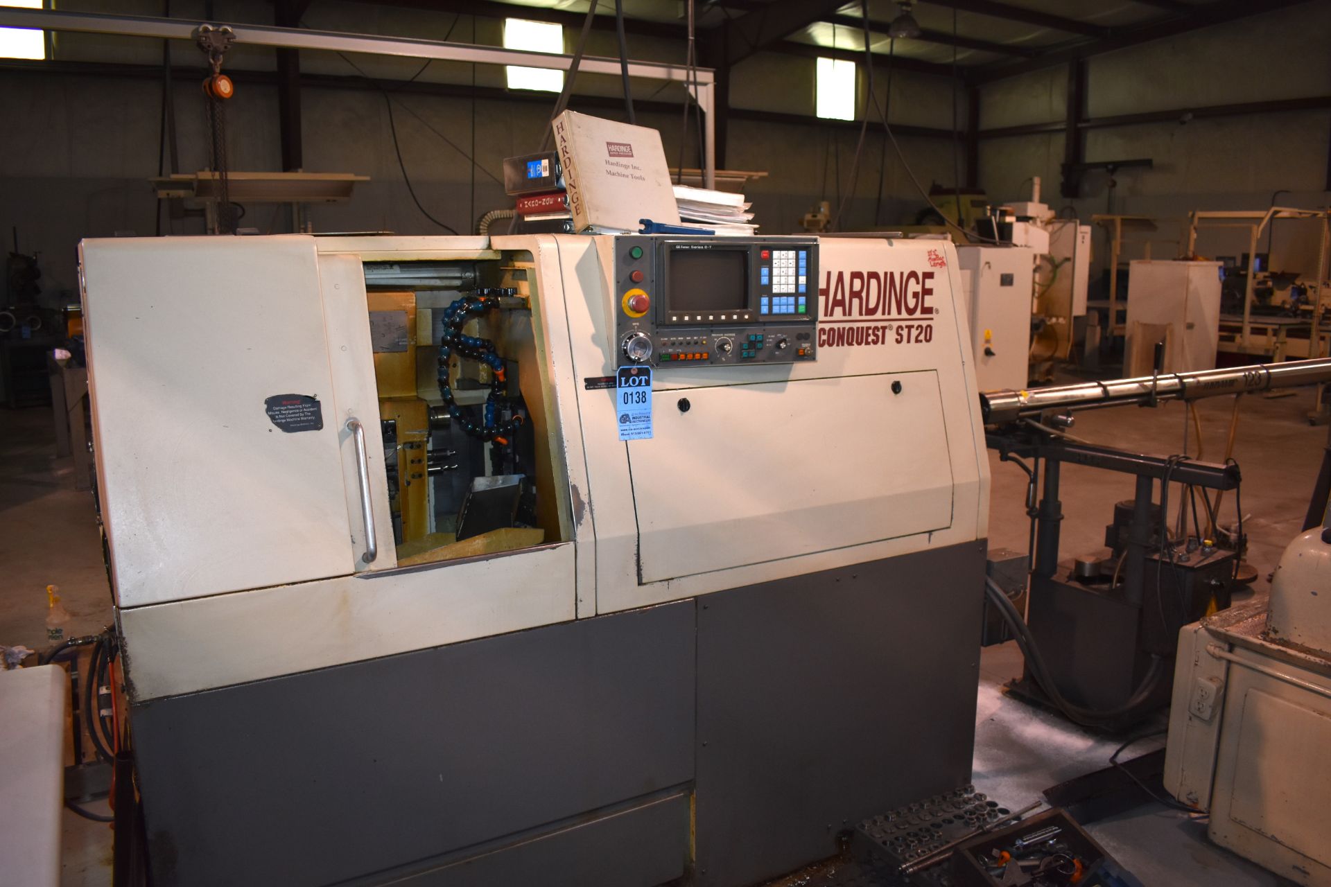 HARDINGE MODEL CONQUEST ST-20 SWISS TURN CNC TURNING CENTER W/ FANUC OT CONTROL & SPECO TURNAMIC - Image 2 of 10