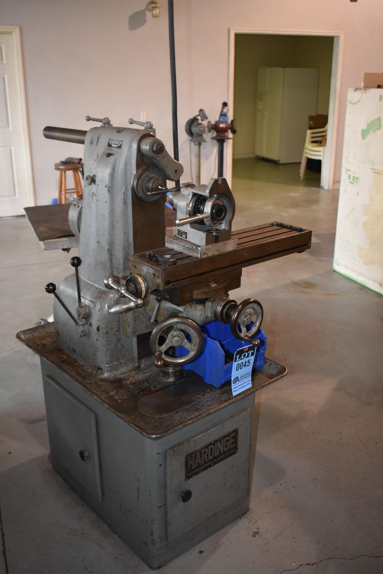 HARDINGE HORIZONTAL MILL WITH COLLET HOLDER, 24" X 6" TABLE, OVER AR SUPPORT - Image 2 of 2