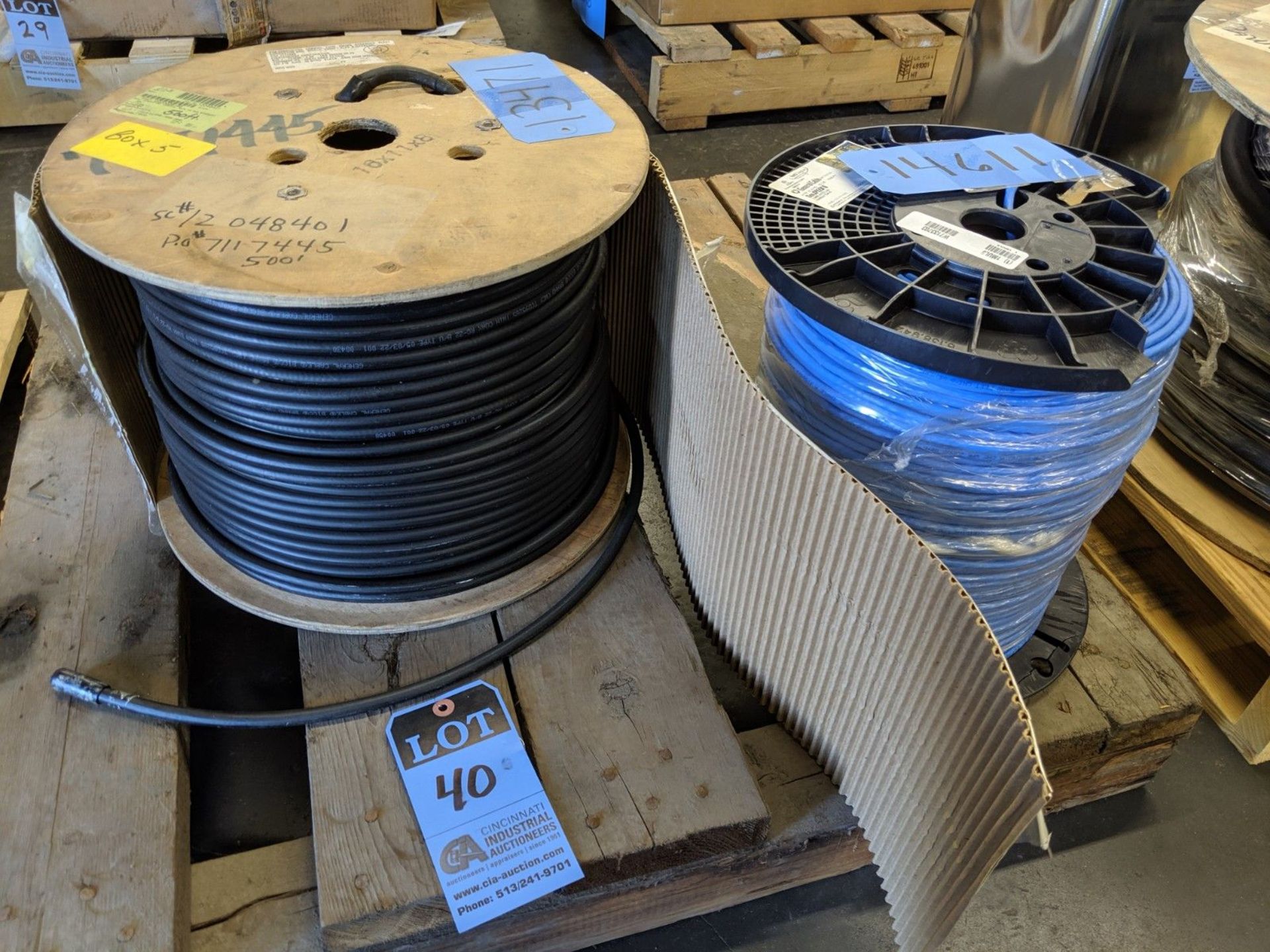 (LOT) 500' REEL COAXIL CABLE AND 1000' CAT 6 DATA TRANSMISSION WIRE
