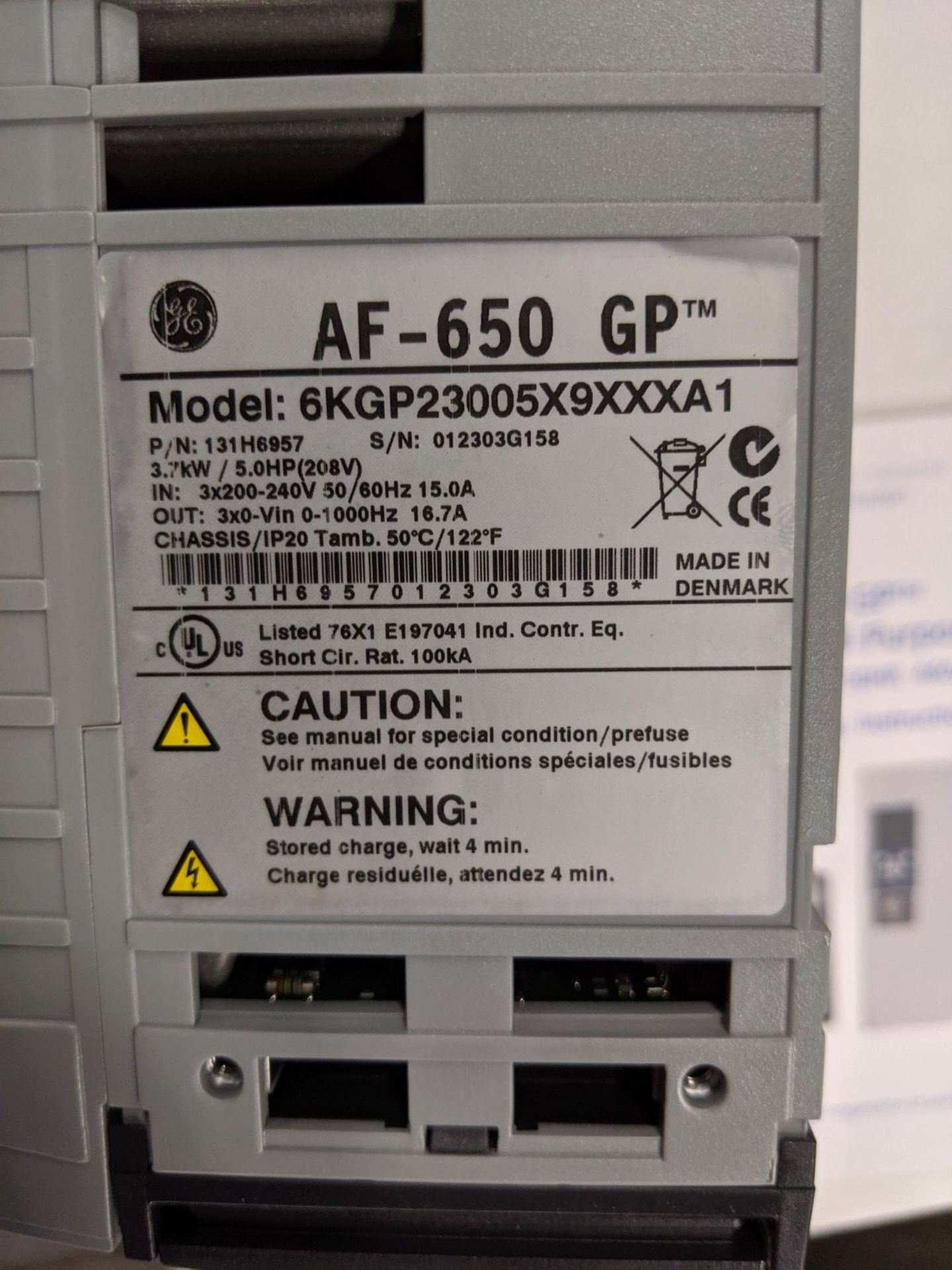 GE MODEL AF650GP VARIABLE FREQUENCY DRIVE AND RELIANCE DUAL CHANNEL AC DRIVE - Image 3 of 7