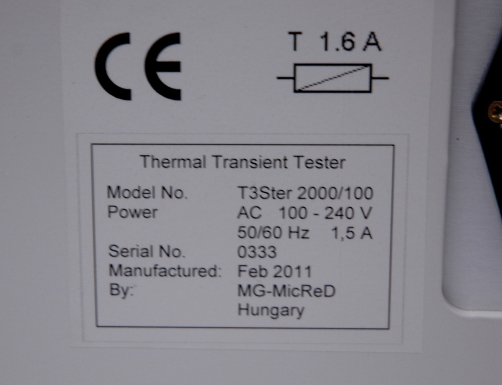 MENTOR THERMAL TRANSIENT TESTER, M/N T2STER2000/100, S/N 0333, WITH MENTOR GRAPHICS MODEL 2008/ HP - Image 11 of 11