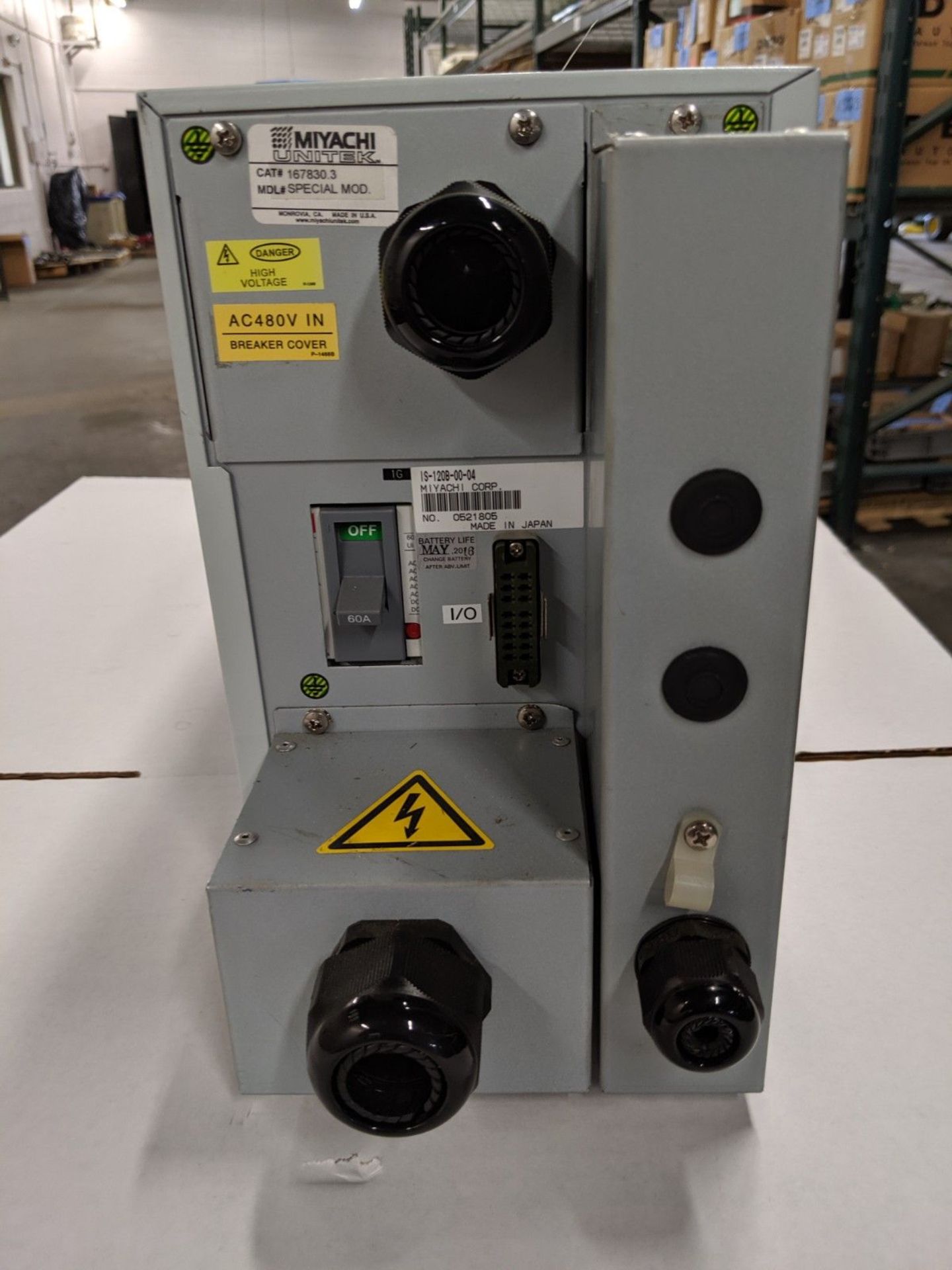 MIYACHI FINE SPOT INVERTER WELDING POWER SUPPLY, MODEL IS-120B, S/N 0521805 WITH DISK MANUAL - Image 3 of 5