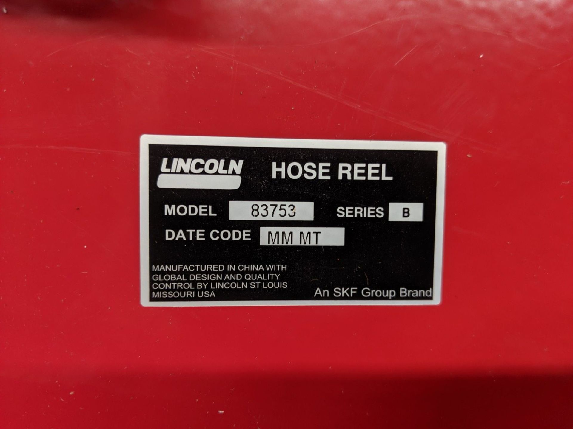 LINCOLN MODEL 83753 SERIES B 50' AIR LINE HOSE REEL ** NEW ** - Image 2 of 3