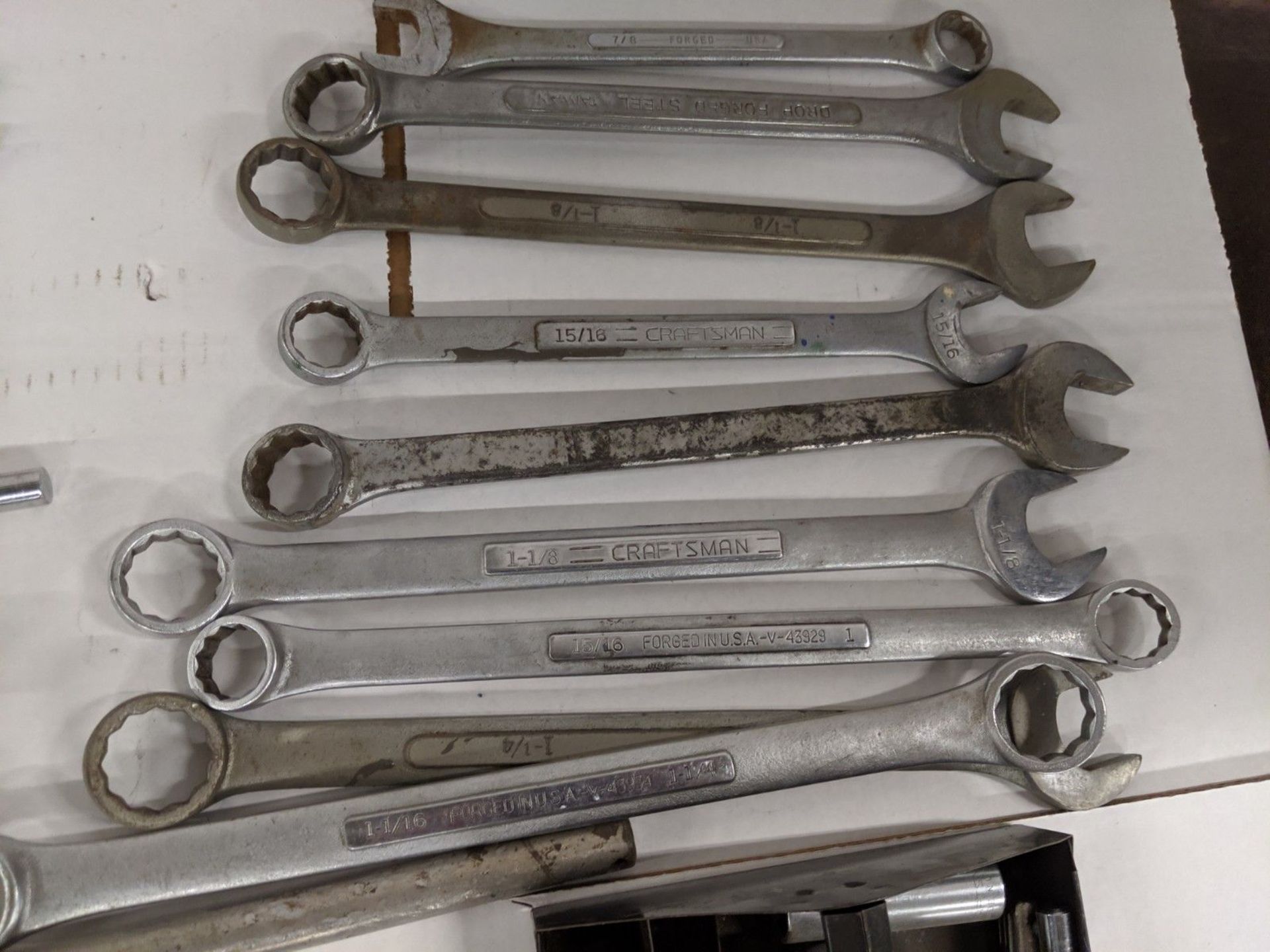 (LOT) SOCKET SETS, COMBINATION WRENCHES, C-CLAMPS AND PIPE WRENCH - Image 2 of 3