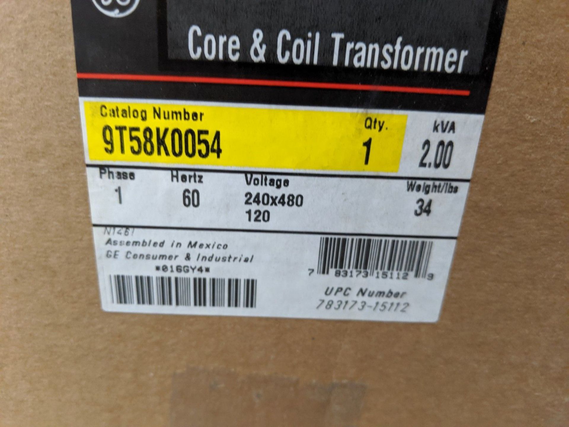 (LOT) (7) GE 20 KVA CORE AND COIL TRANSFORMERS, CAT # 9T58K0054, SINGLE PHASE ** NEVER PUT IN - Image 4 of 4