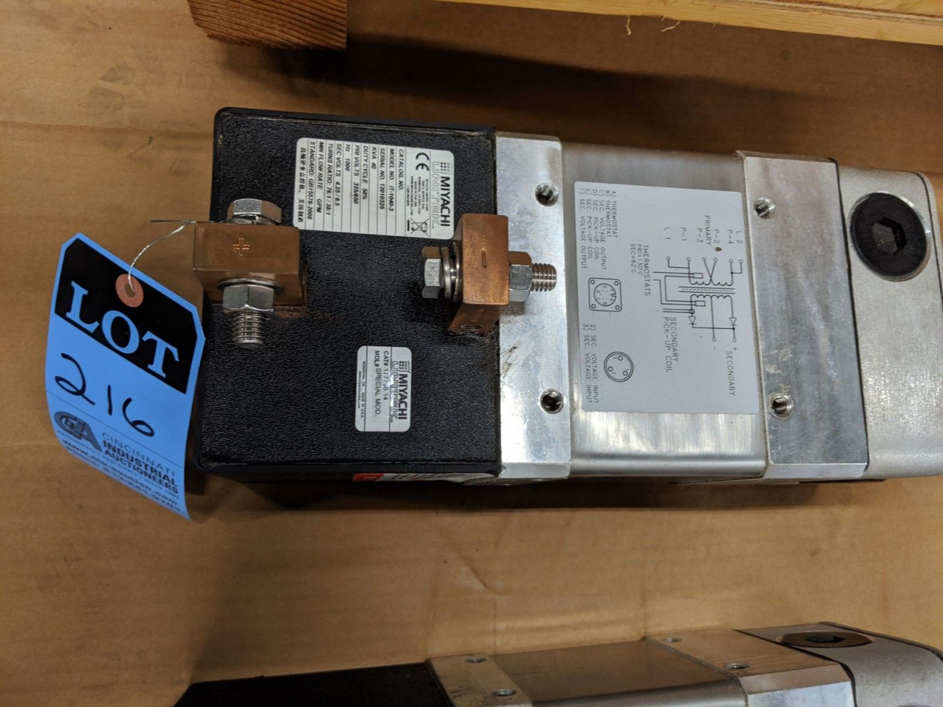 MIYACHI UNITEK MODEL IT-1040-3, 40 KVA INVERTER TRANSFORMER, S/N 12010325