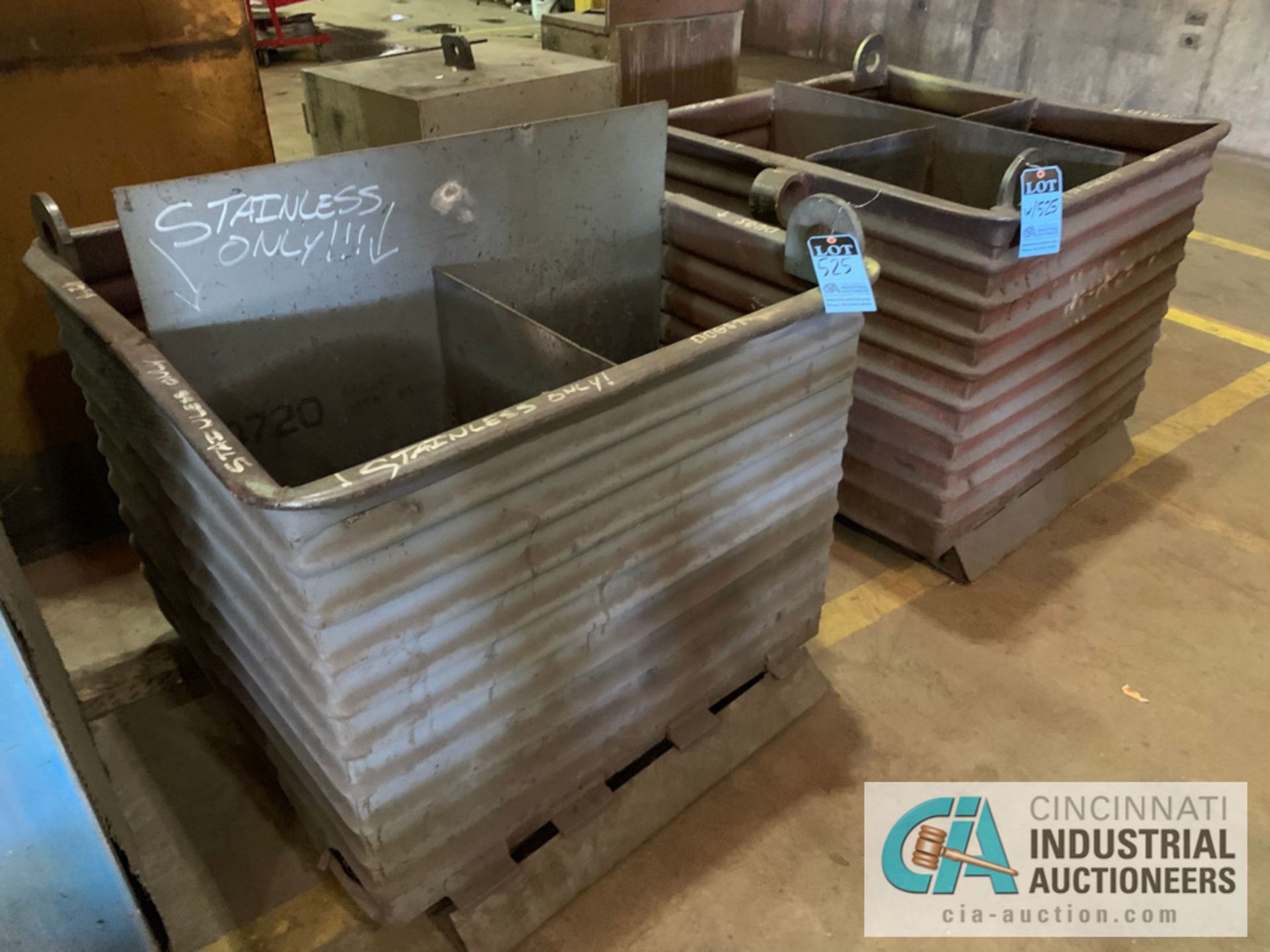 38" X 38" X 29" CORRUGATED STEEL TUBS ***LOCATED IN MILFORD, OHIO*** - Image 3 of 3