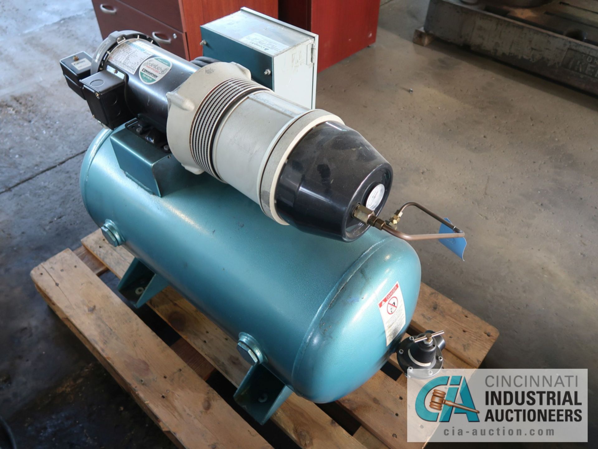 2 H.P. COMPAIR MODEL 10PURS HORIZONTAL TANK MOUNTED AIR COMPRESSOR, 30 GALLON, S/N ....2277 - Image 2 of 2