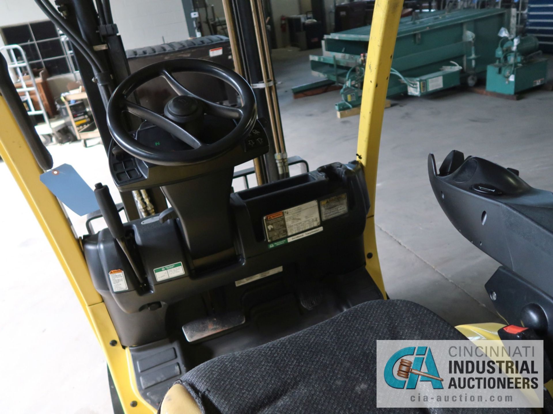5,000 LB HYSTER MODEL S50FT LP GAS SOLID TIRE LIFT TRUCK WITH 2-STAGE MAST, 130" LIFT HEIGHT, 80" - Image 9 of 11