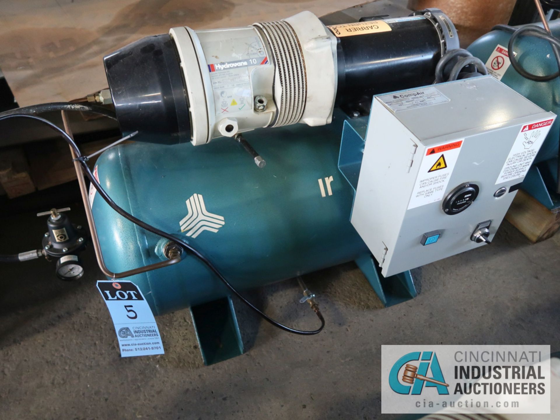 2 H.P. COMPAIR MODEL 10PURS HORIZONTAL TANK MOUNTED AIR COMPRESSOR, 30 GALLON, S/N ....2361