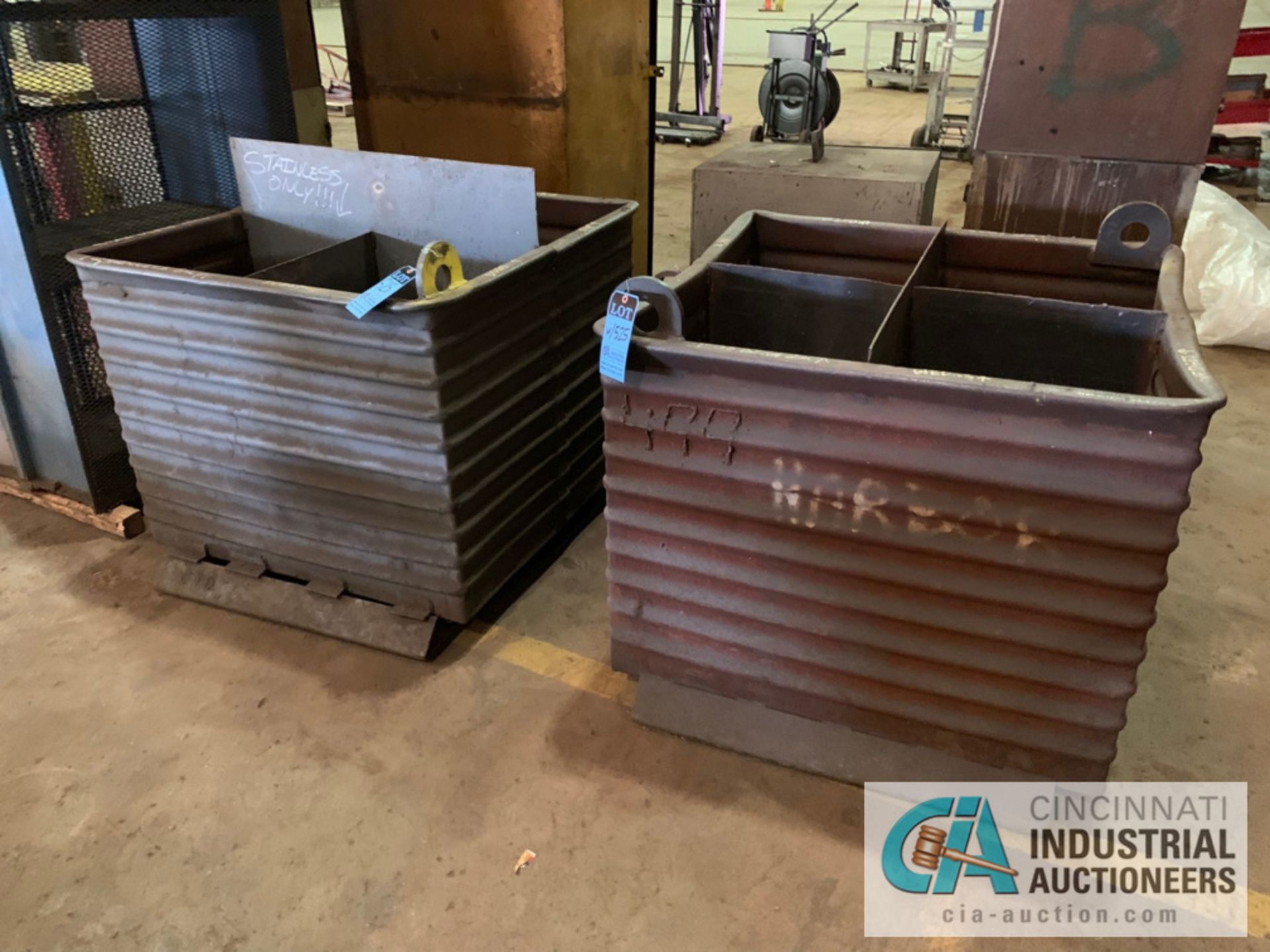 38" X 38" X 29" CORRUGATED STEEL TUBS ***LOCATED IN MILFORD, OHIO***