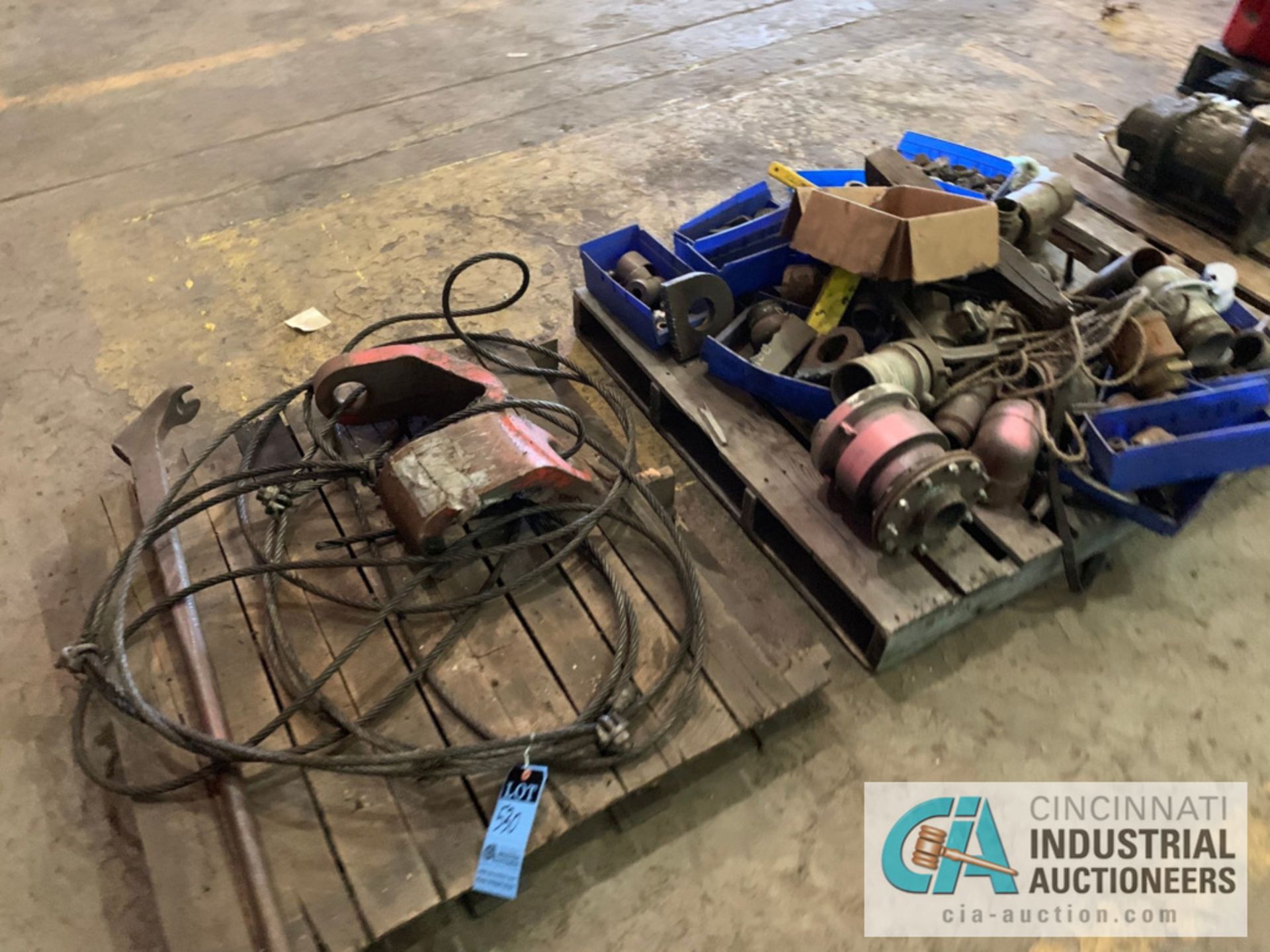 (LOT) (4) SKIDS CABLE SLING, STEEL PIPE & MISC. ***LOCATED IN MILFORD, OHIO*** - Image 2 of 3