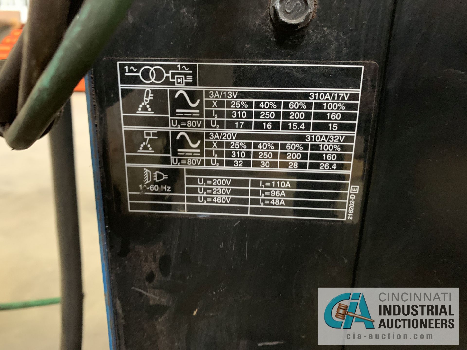 MILLER SYNCROWAVE 250DX TIG WELDER; S/N MA270004L (NEW 2010) - Image 6 of 8