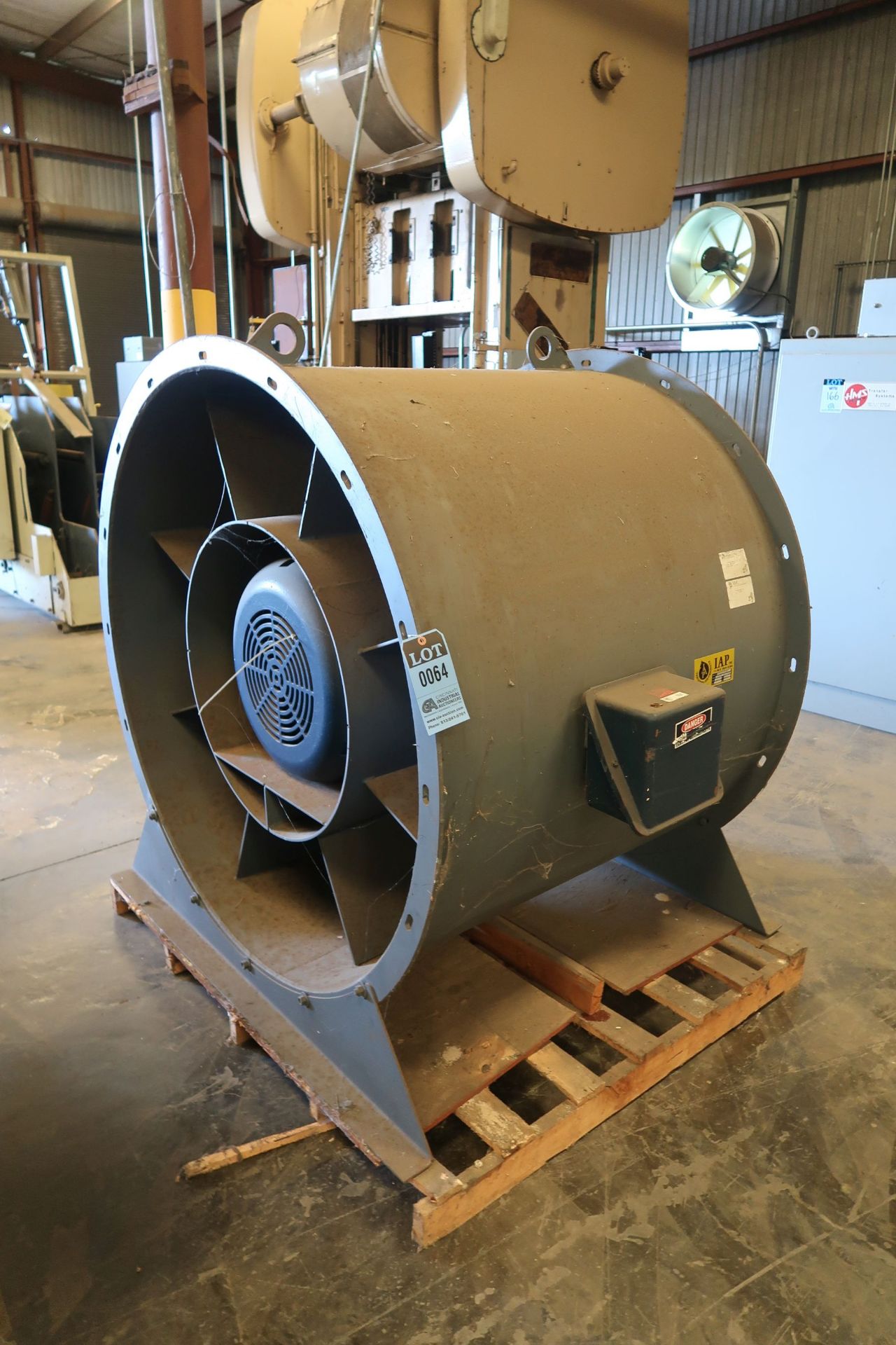 60-HP X 54" INDUSTRIAL AIR PROD. MODEL 540-VAX-SVD-ARR-4 EXHAUST FAN