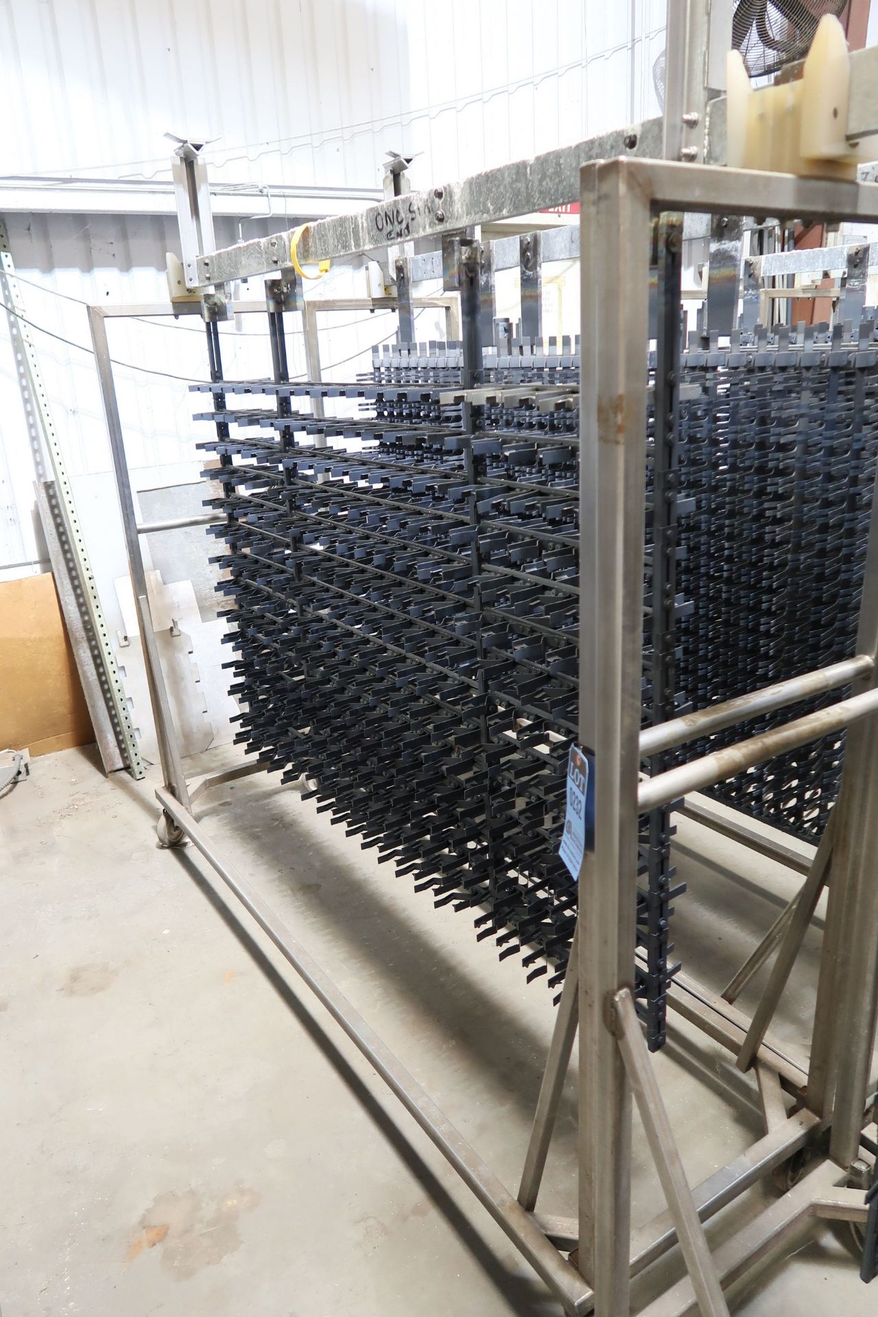 6' W ANODIZING LINE PART RACK WITH CART