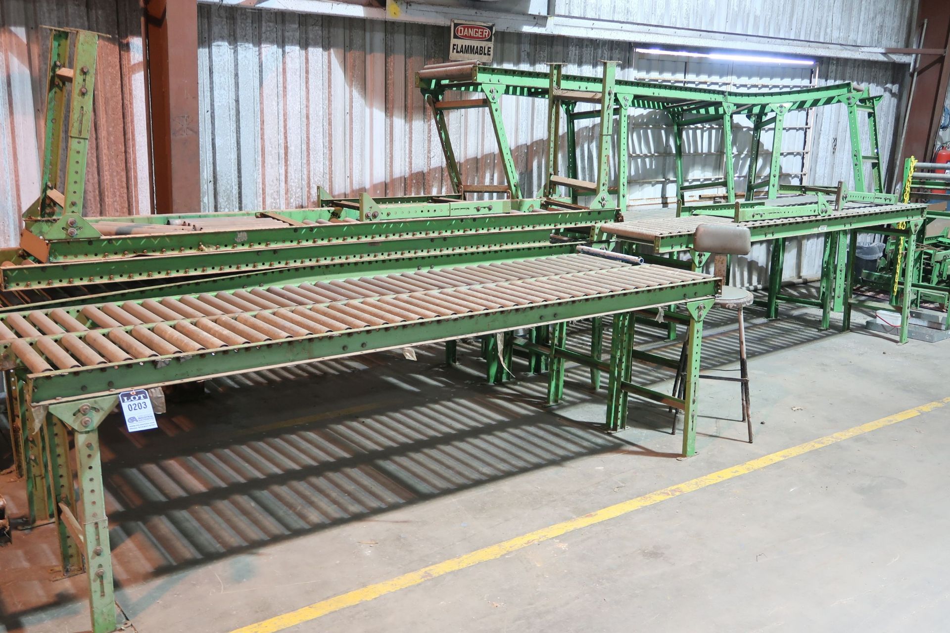 APPROX. 80' X 15" W ROLLER CONVEYOR