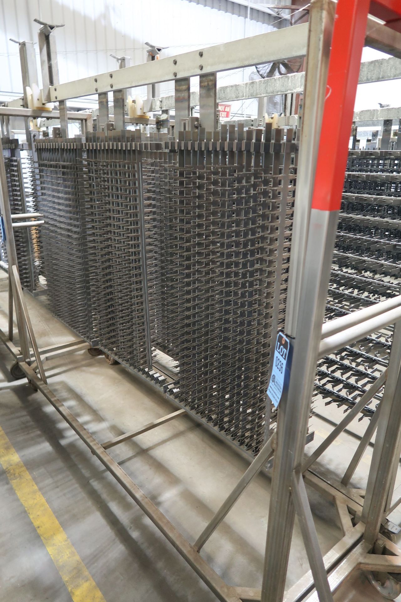 6' W ANODIZING LINE PART RACK WITH CART