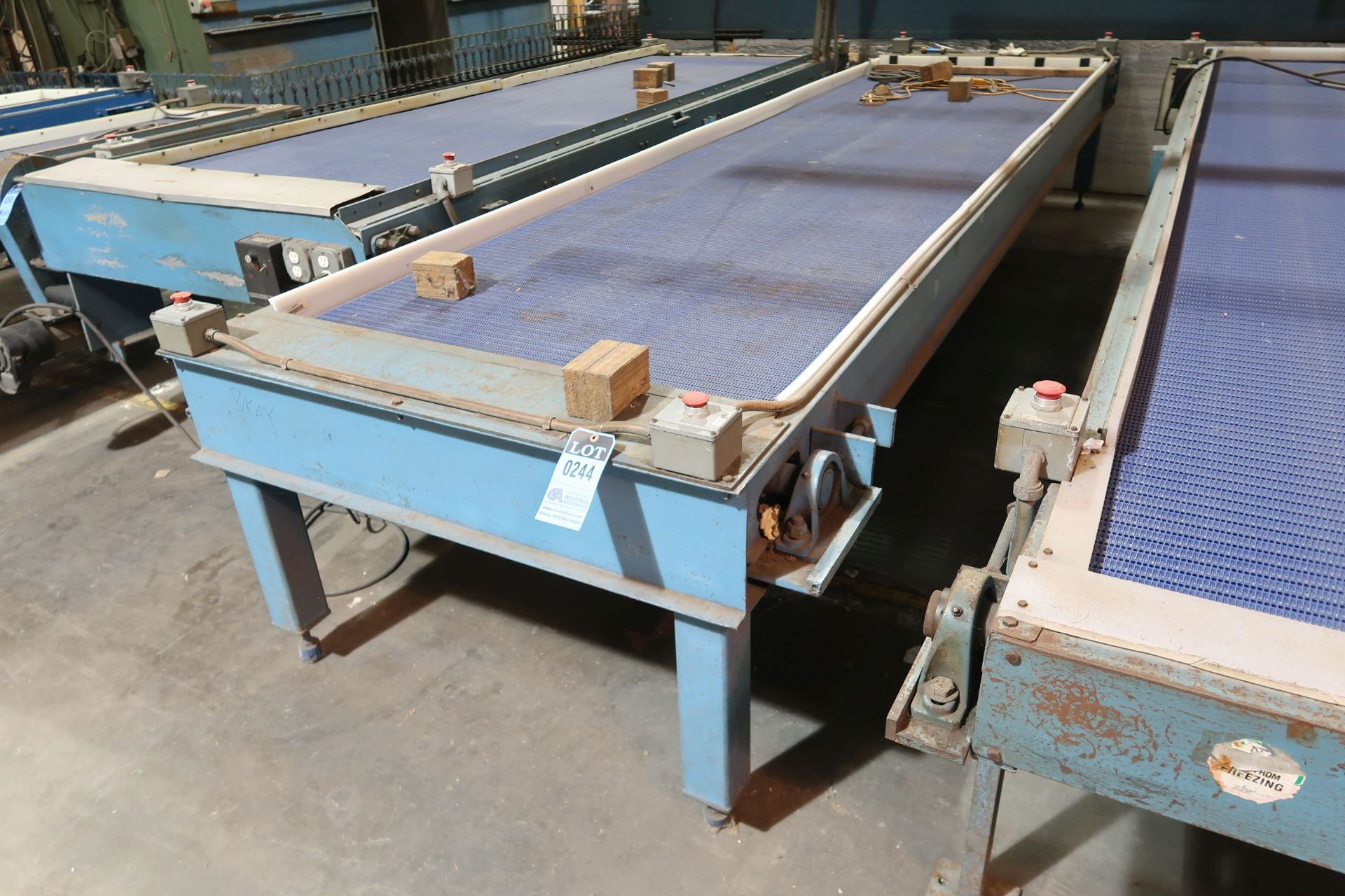 4' W X 16' L PLASTIC BELT CONVEYOR