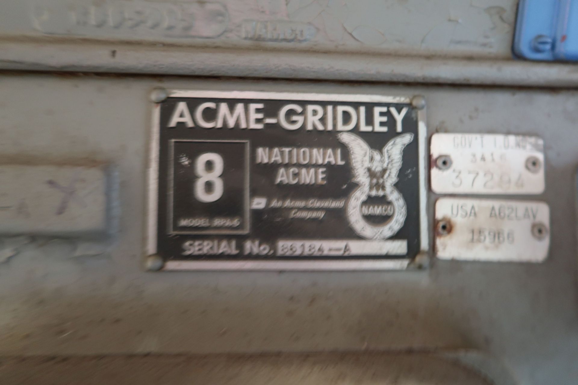 8" ACME GRIDLEY MODEL RPA-6 SIX-SPINDLE CHUCKER; S/N 86184A, (APPEARS TO BE REBUILT) - Image 4 of 11