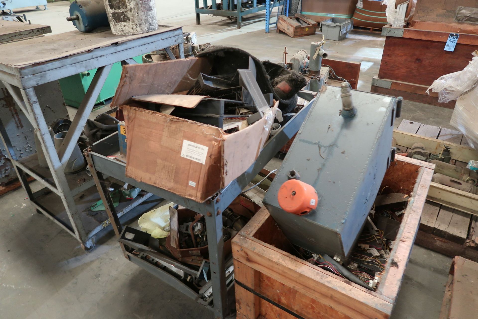 (LOT) (2) ROWS OF MISC. PARTS, APPROX. (20) SKIDS, CRATES, RACKS, CARTS - Image 19 of 21