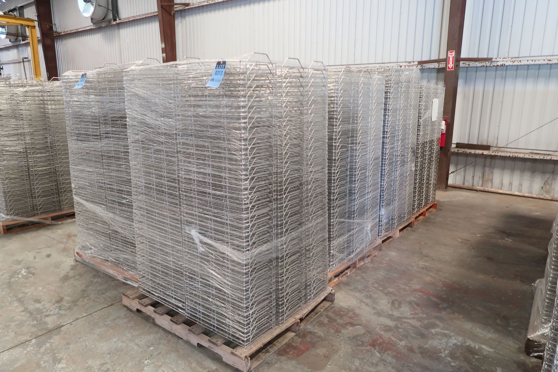 (LOT) (4) SKIDS, 12" X 22" X 2" D STAINLESS WIRE PART TRAYS, APPROX. (170) PER SKID, APPROX. (680)