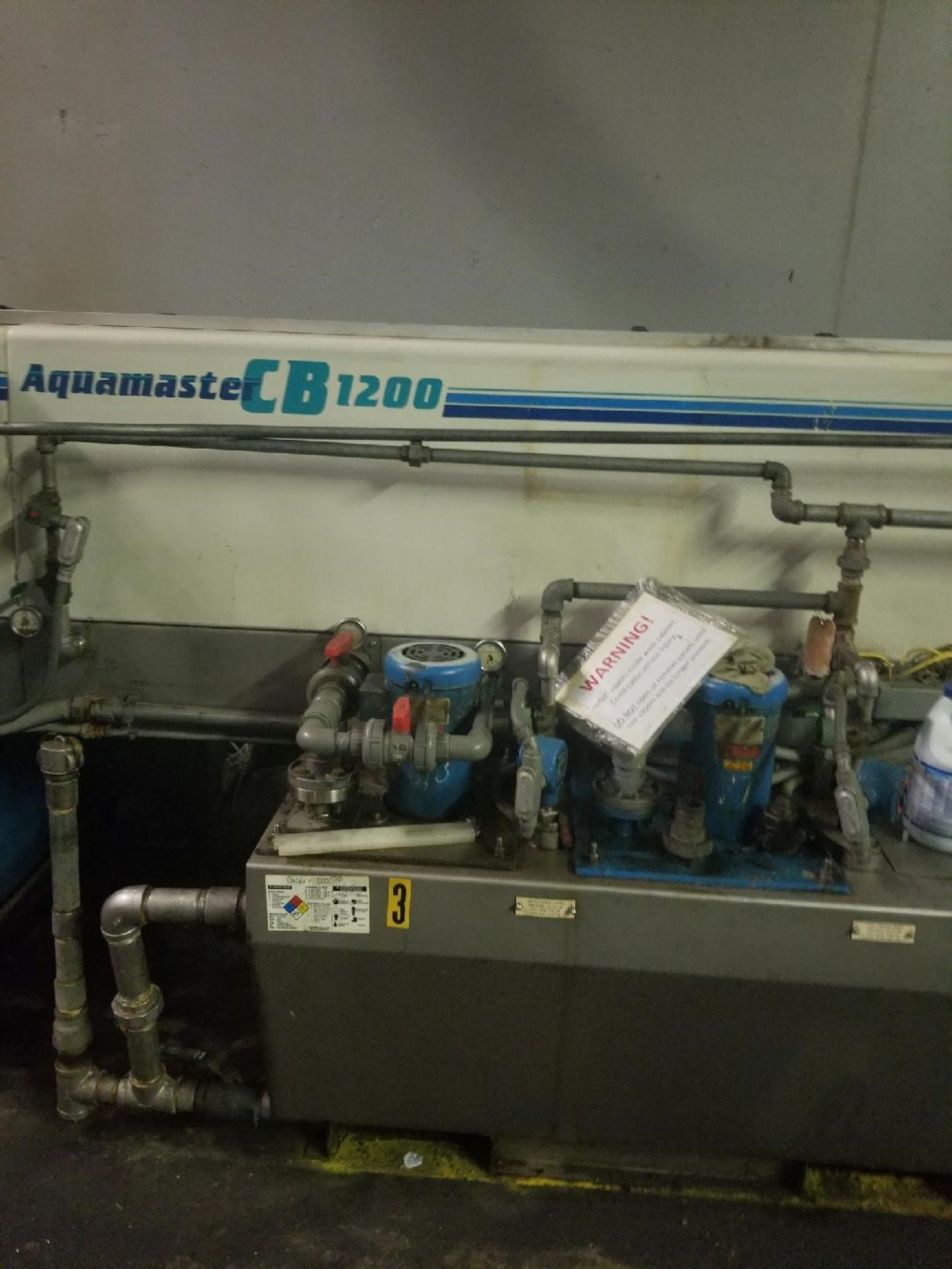 **12" WIDE ALLIANCE AQUAMASTER MODEL CB-1200 TWO-STAGE PARTS WASHER; S/N 062-0897 - Image 6 of 6