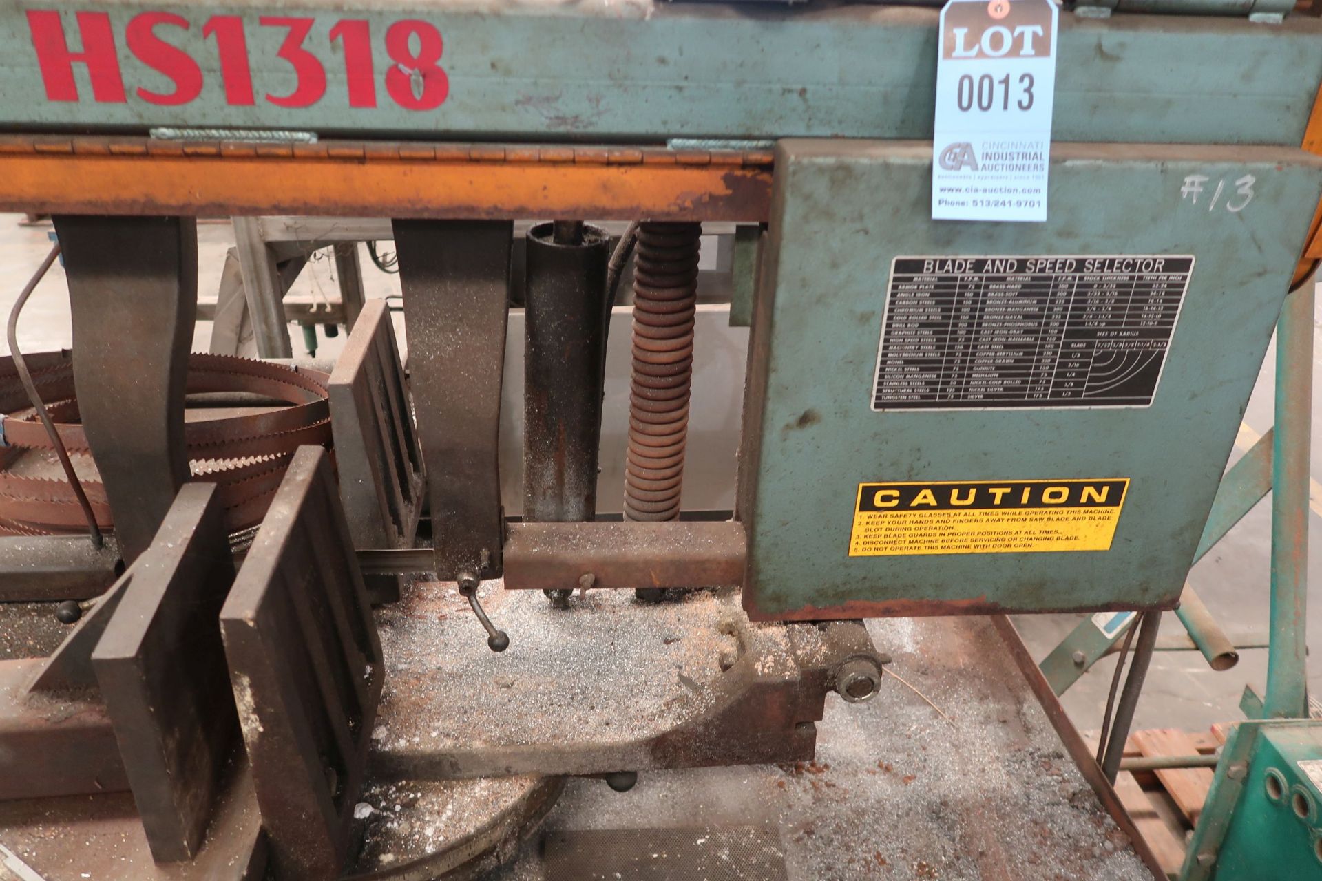 12" X 18" ROLL-IN KIZZER HS1318 HORIZONTAL BAND SAW - Image 3 of 3