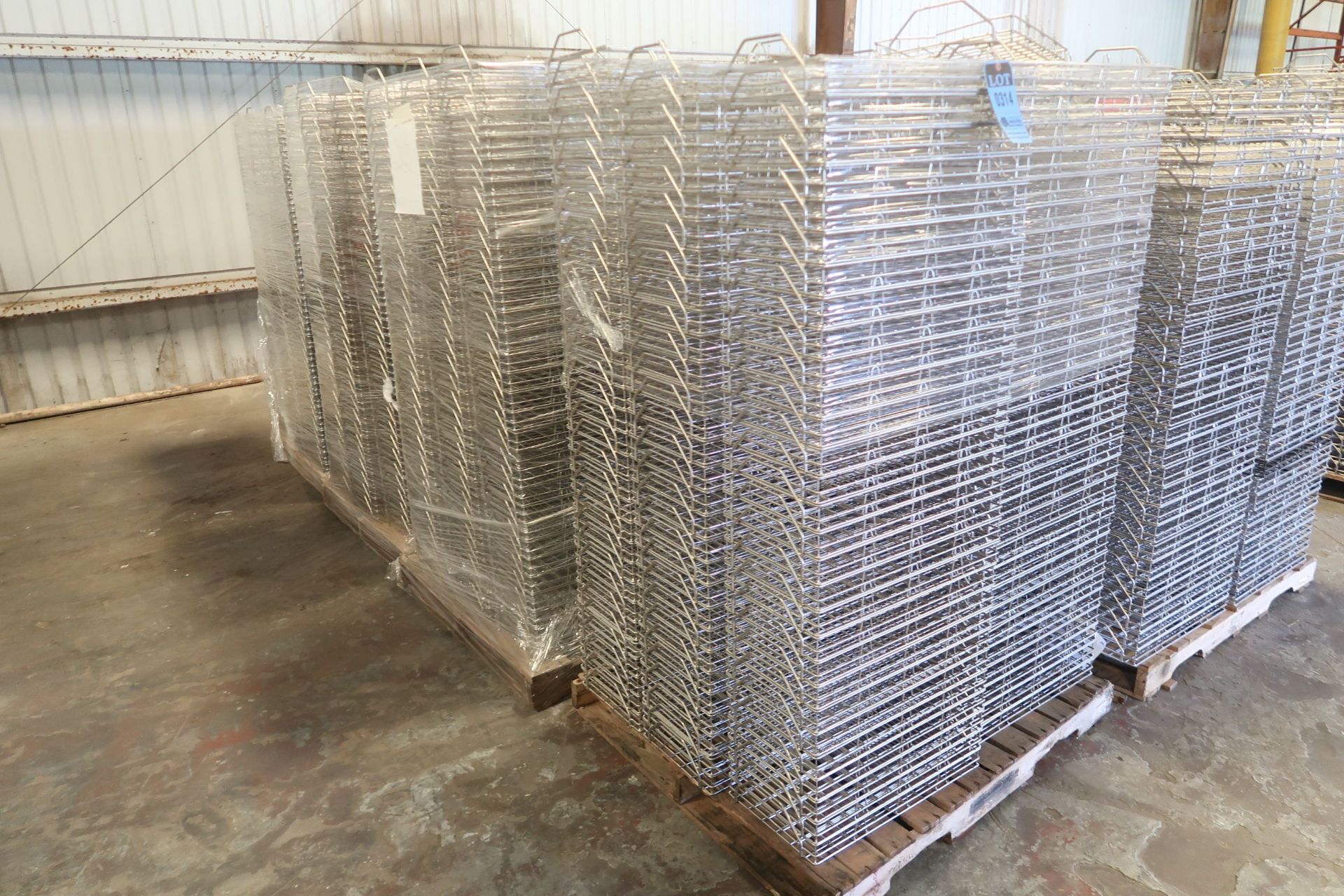 (LOT) (4) SKIDS, 12" X 22" X 2" D STAINLESS WIRE PART TRAYS, APPROX. (170) PER SKID, APPROX. (680)