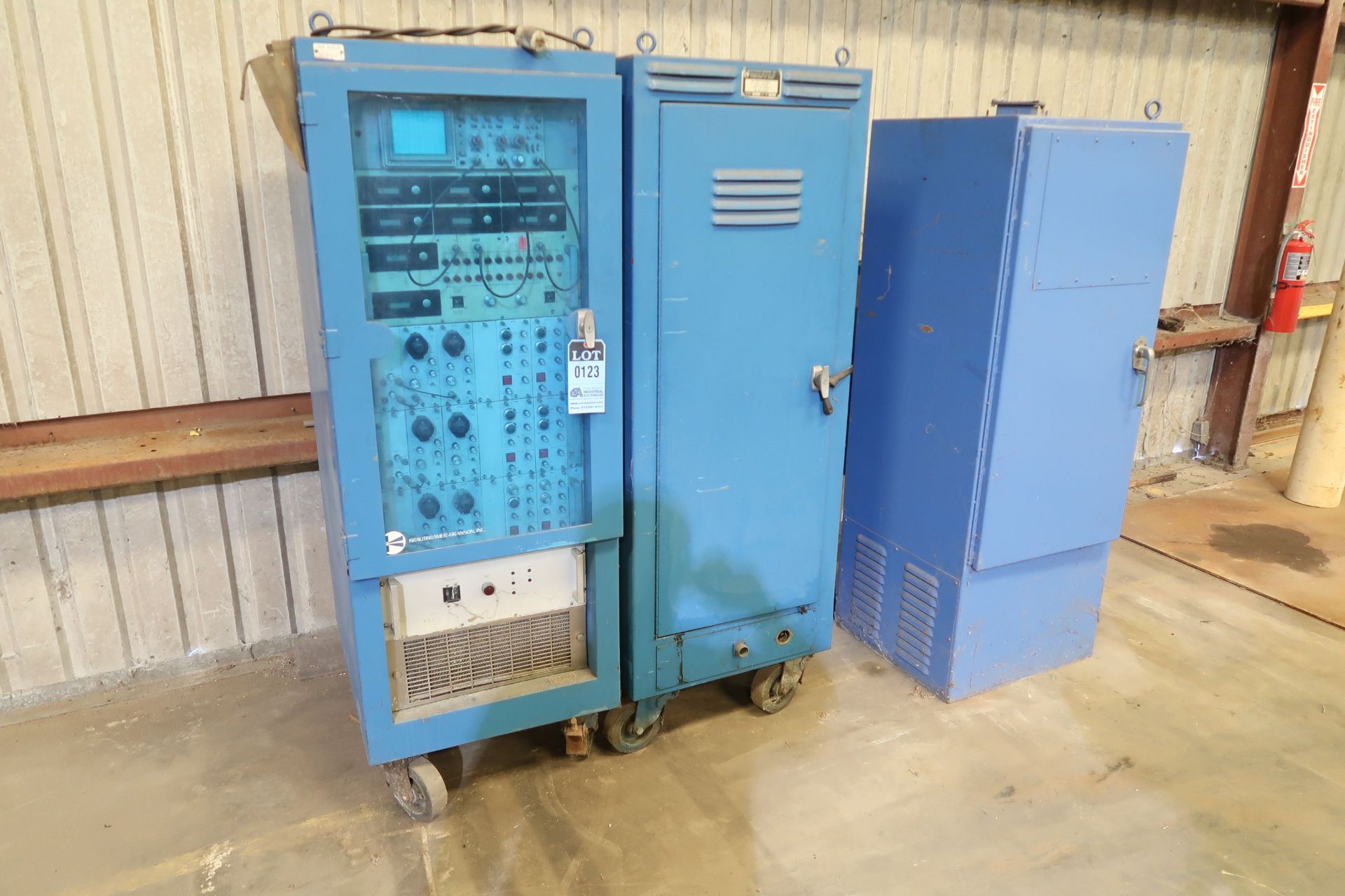 (LOT) (2) KRAUTKRAMER BRANDON MODEL SK66 MULTI-CHANNEL FLAW SYSTEMS WITH ELECTRIC BOX