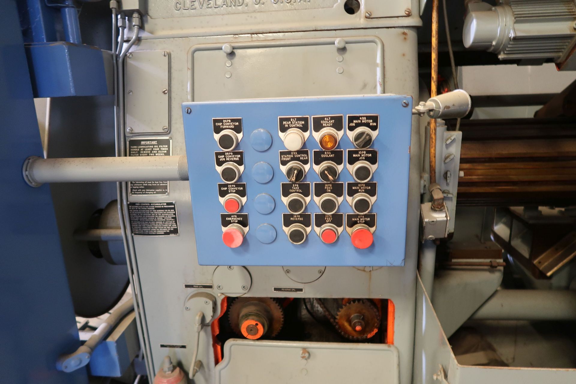 8" ACME GRIDLEY MODEL RPA-6 CNC SIX-SPINDLE CHUCKER; S/N 86181A, ALLEN BRADLEY 9/240 CNC CONTROL ( - Image 4 of 15