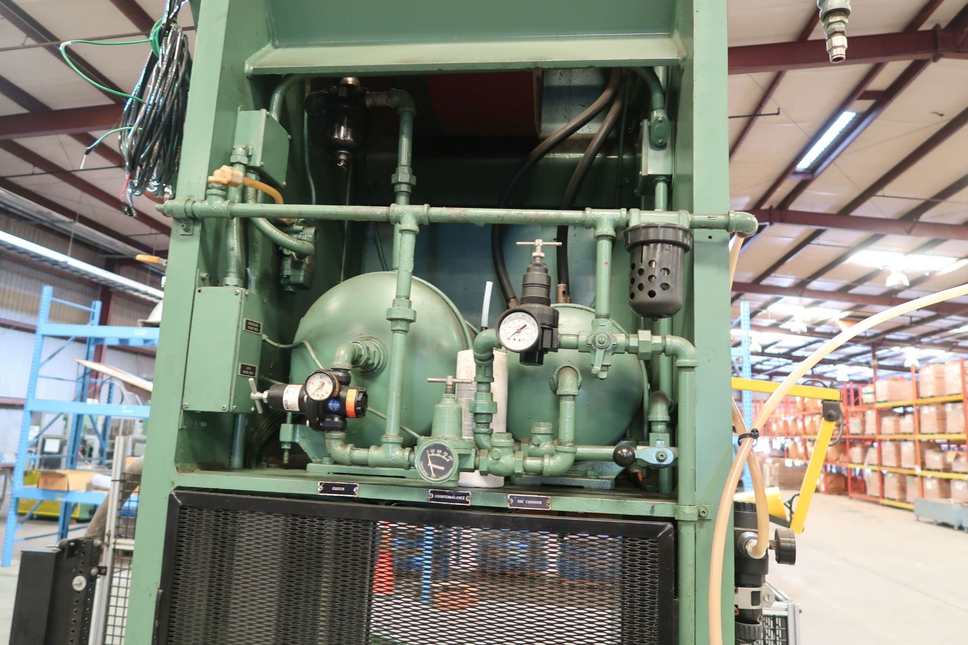 110 TON MINSTER NO. S1-110 GAP FRAME PRESS; S/N 14810, 8" STROKE, 70 SPM, 5" ADJ., 22" SHUT HEIGHT - Image 6 of 12