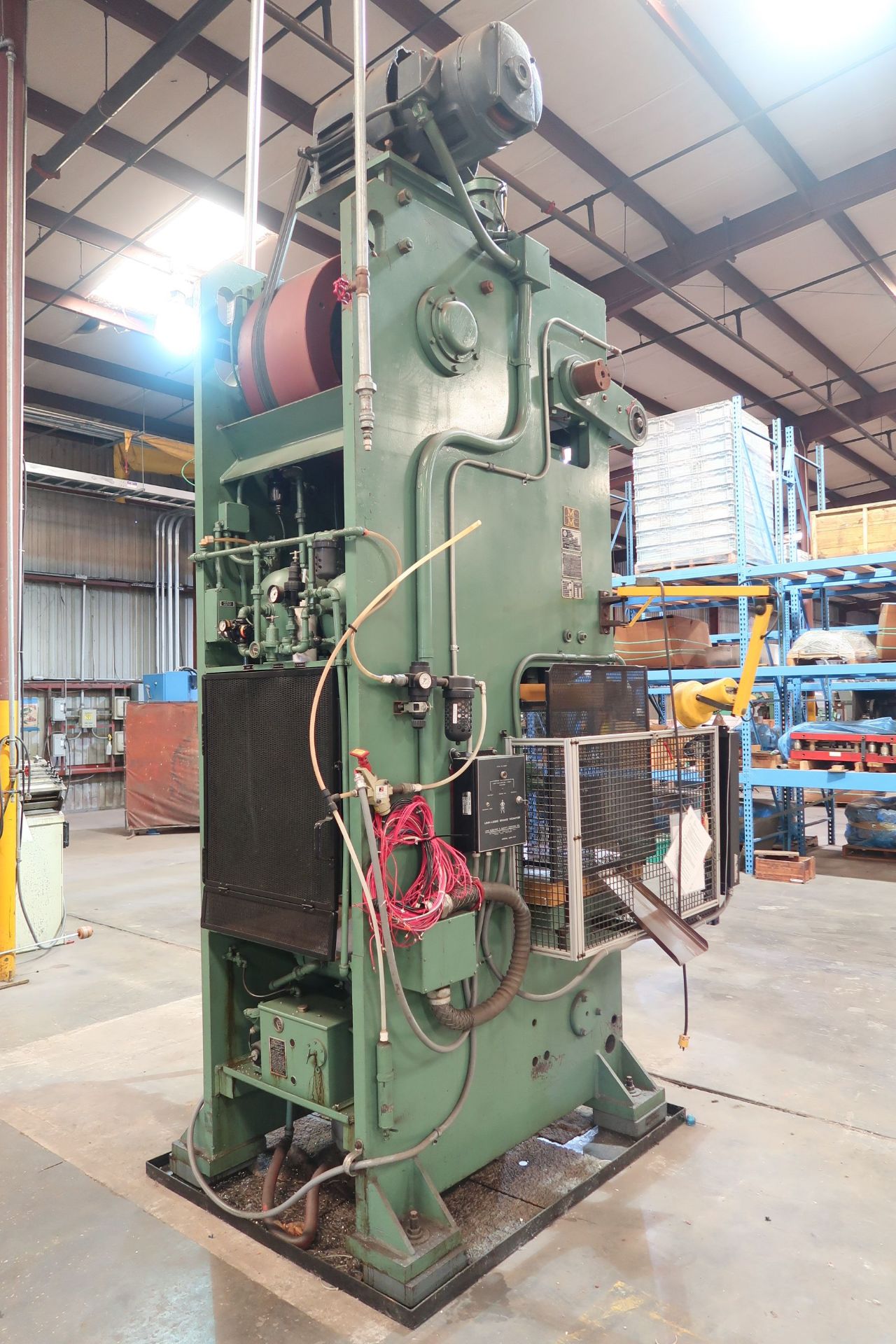 110 TON MINSTER NO. S1-110 GAP FRAME PRESS; S/N 14810, 8" STROKE, 70 SPM, 5" ADJ., 22" SHUT HEIGHT - Image 4 of 12