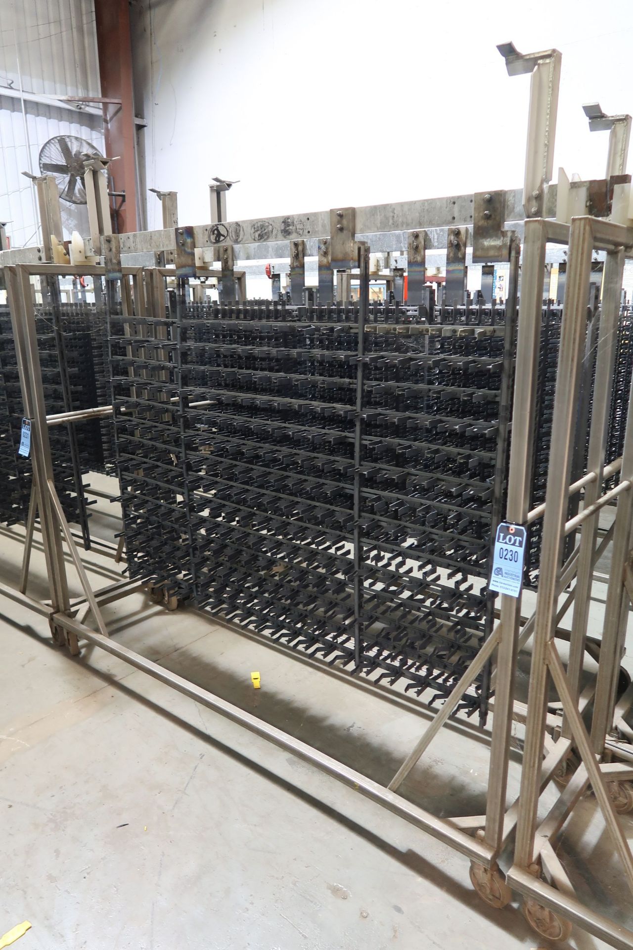 6' W ANODIZING LINE PART RACK WITH CART