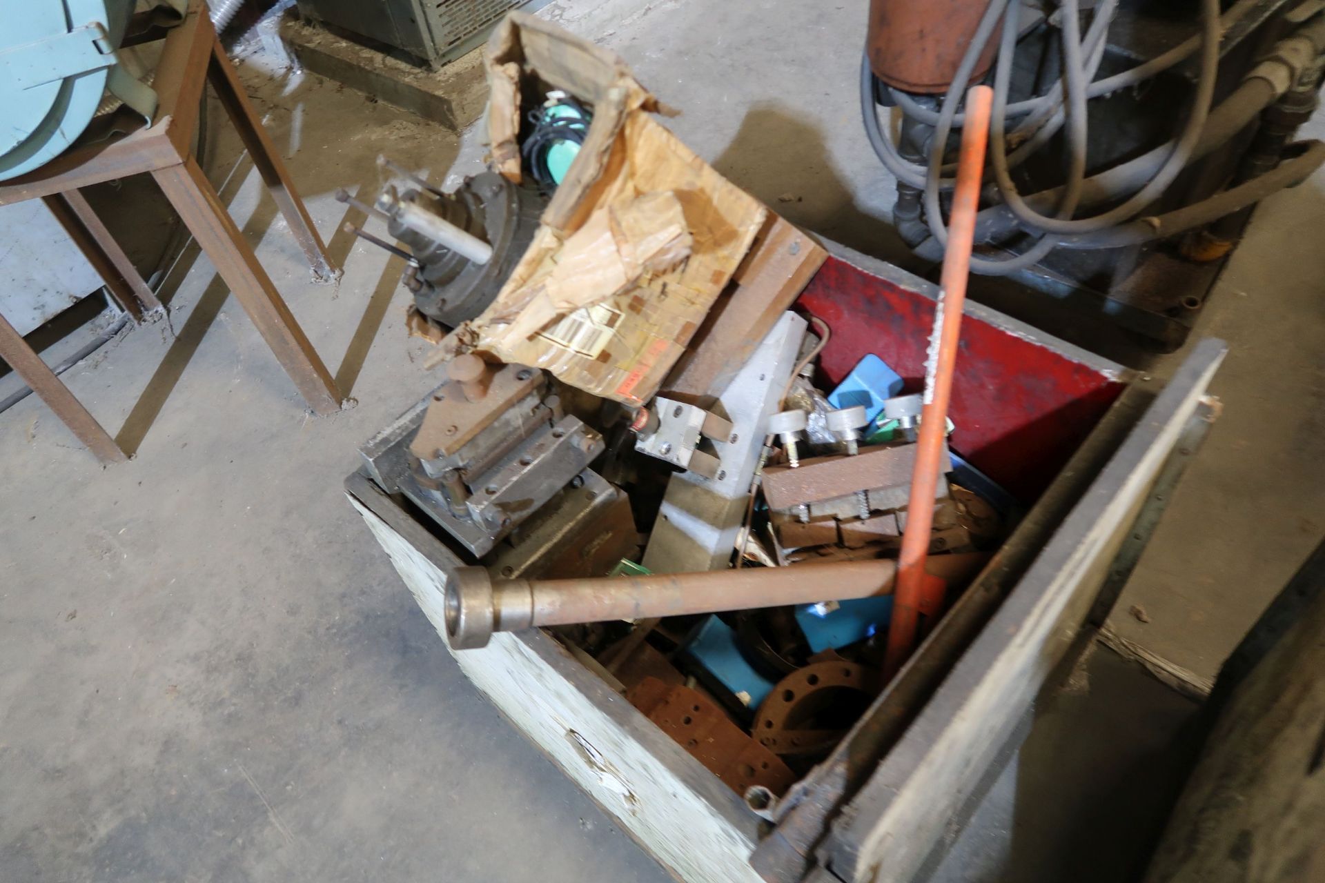 (LOT) (2) ROWS OF MISC. PARTS, APPROX. (20) SKIDS, CRATES, RACKS, CARTS - Image 12 of 21