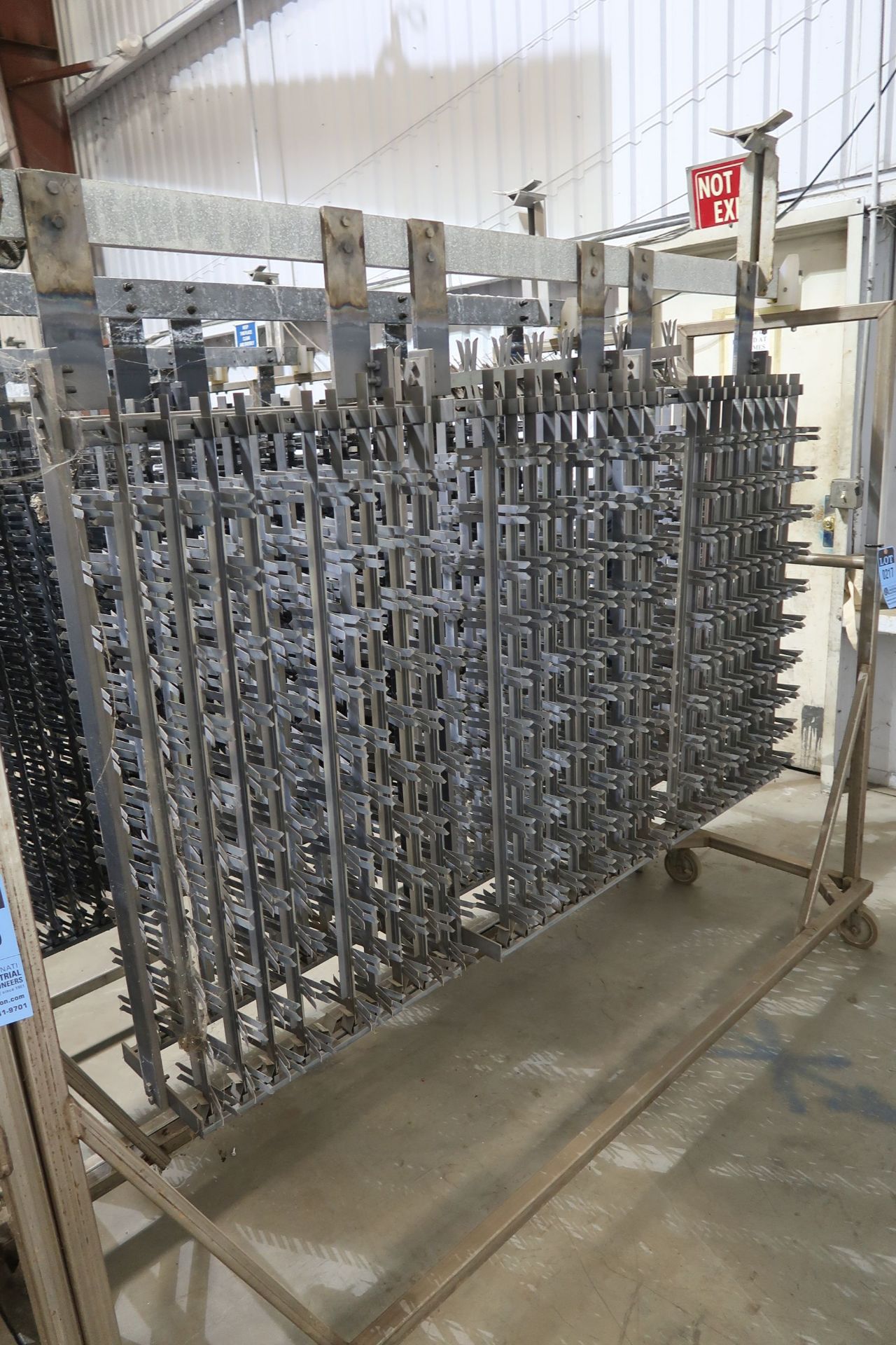 6' W ANODIZING LINE PART RACK WITH CART