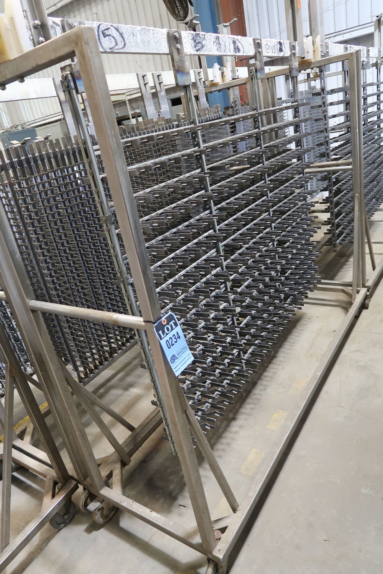 6' W ANODIZING LINE PART RACK WITH CART