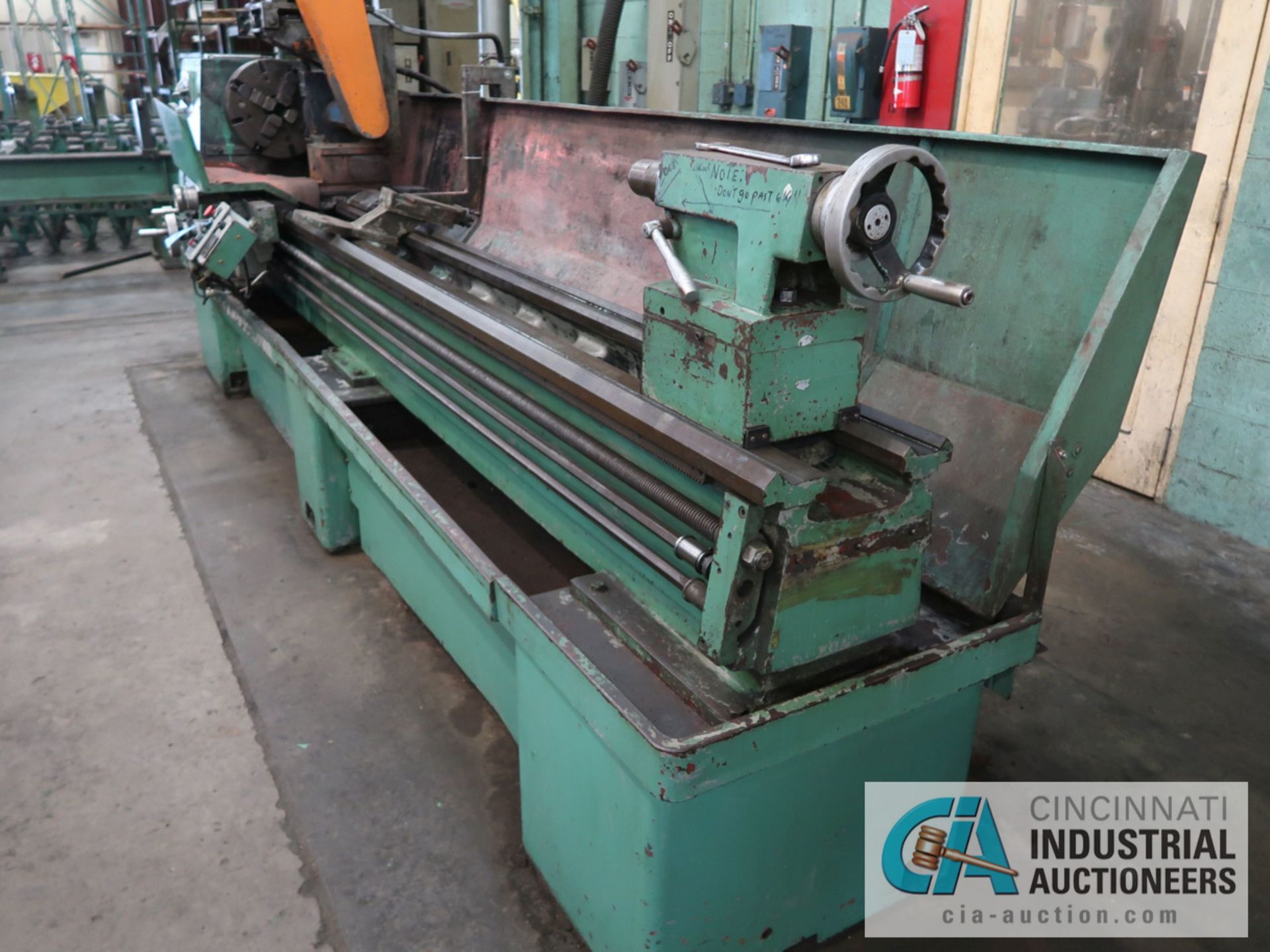 24" X 10' SOUTH BEND ENGINE LATHE W/ GRINDING ATTACHMENT; S/N 21129801058, 1,000 RPM, APPROX. 16" - Image 9 of 9