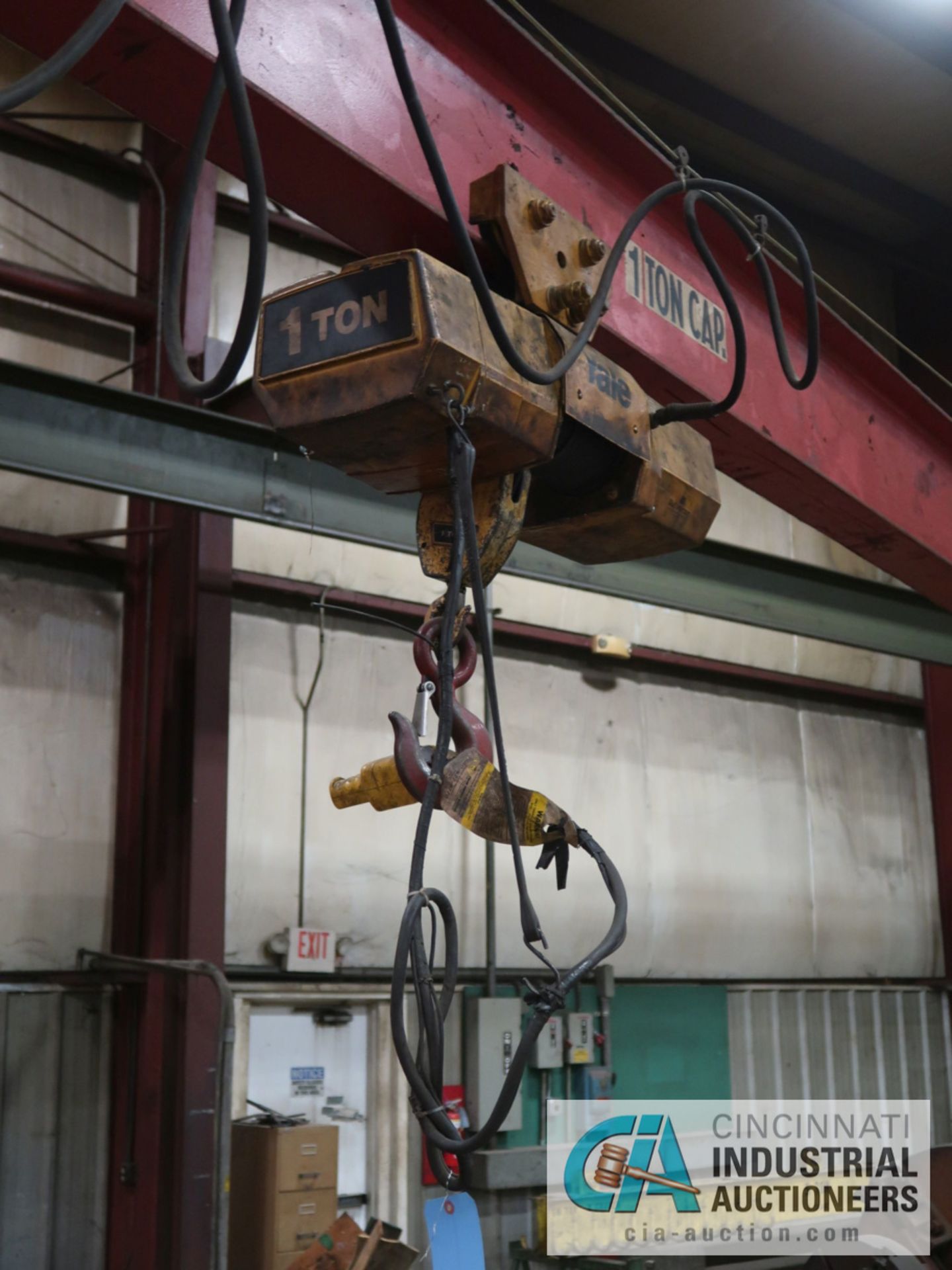 1 TON X 20' BUSHAN FREE STANDING JIB CRANE; 11' OVERALL, 5' UNDER ARM - Image 3 of 3