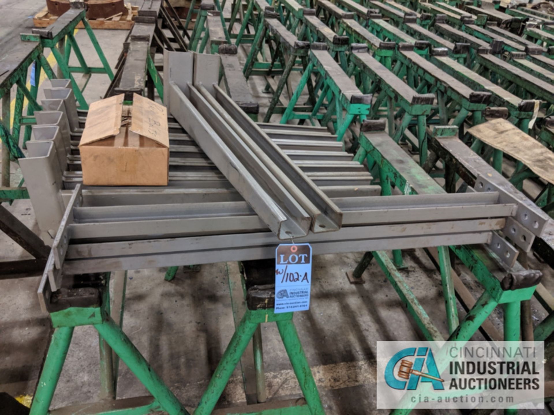 SECTION DOUBLE SIDED CANTILEVER RACK, 142" TALL, (8) 36" ARMS - Image 2 of 4