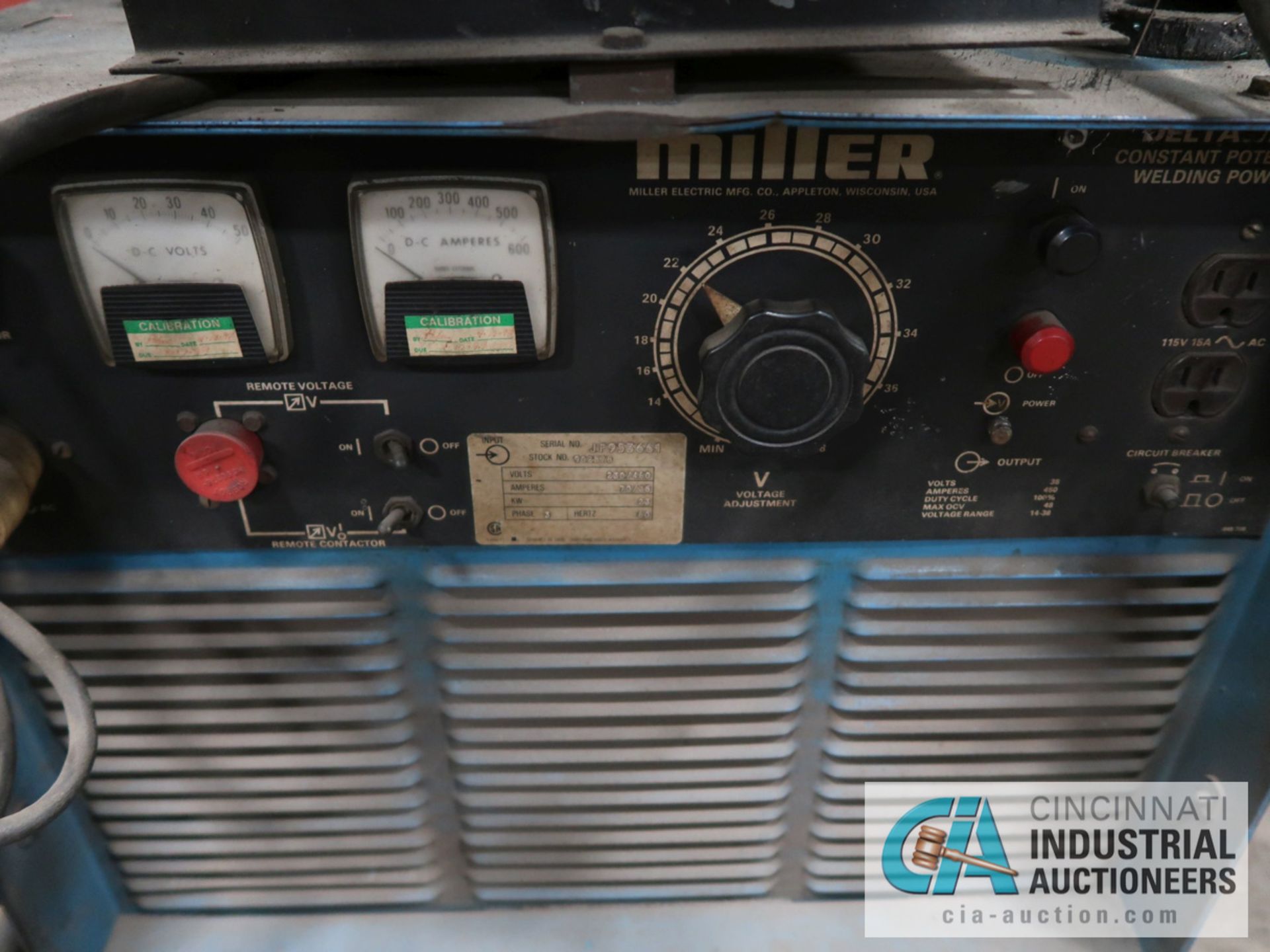 450 AMP MILLER DELTAWELD 450 ARC WELDER WITH WIRE FEED; S/N JF953661 - Image 2 of 5