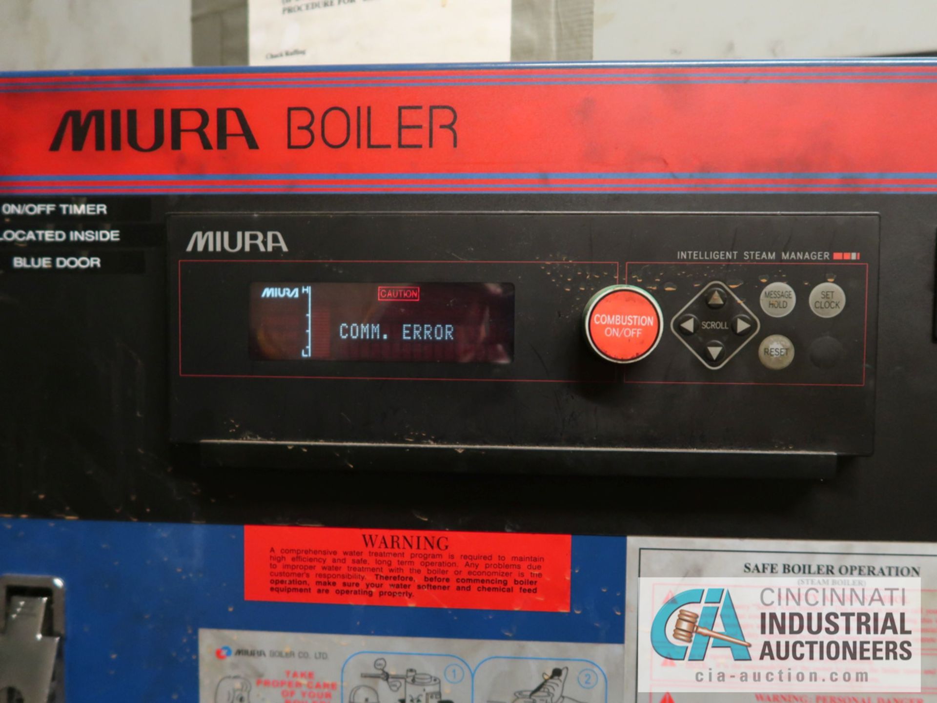 MIURA MODEL LX-200 STEAM BOILER; S/N 47S451835, 400 DEGREE F MAX, 6,900 LBS/HR, 15-HP PUMP (NEW - Image 3 of 4